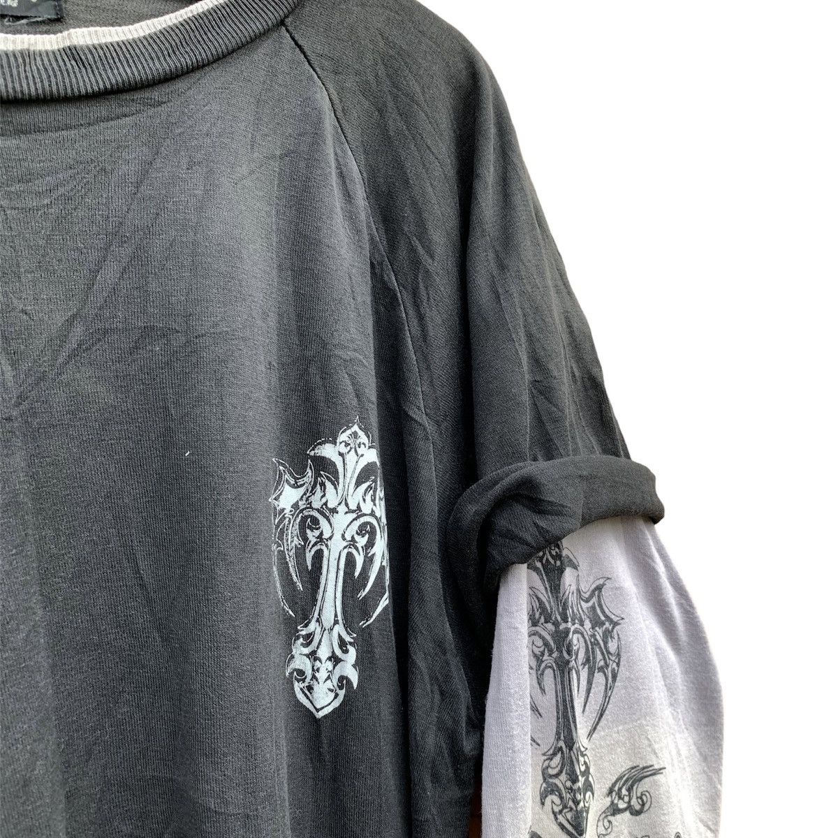 If Six Was Nine × Japanese Brand × Le Grande Bleu (L.G.B.) Crosses japanesbrand y2k poem longsleeave tee Size US L / EU 52-54 / 3 - 6 Thumbnail