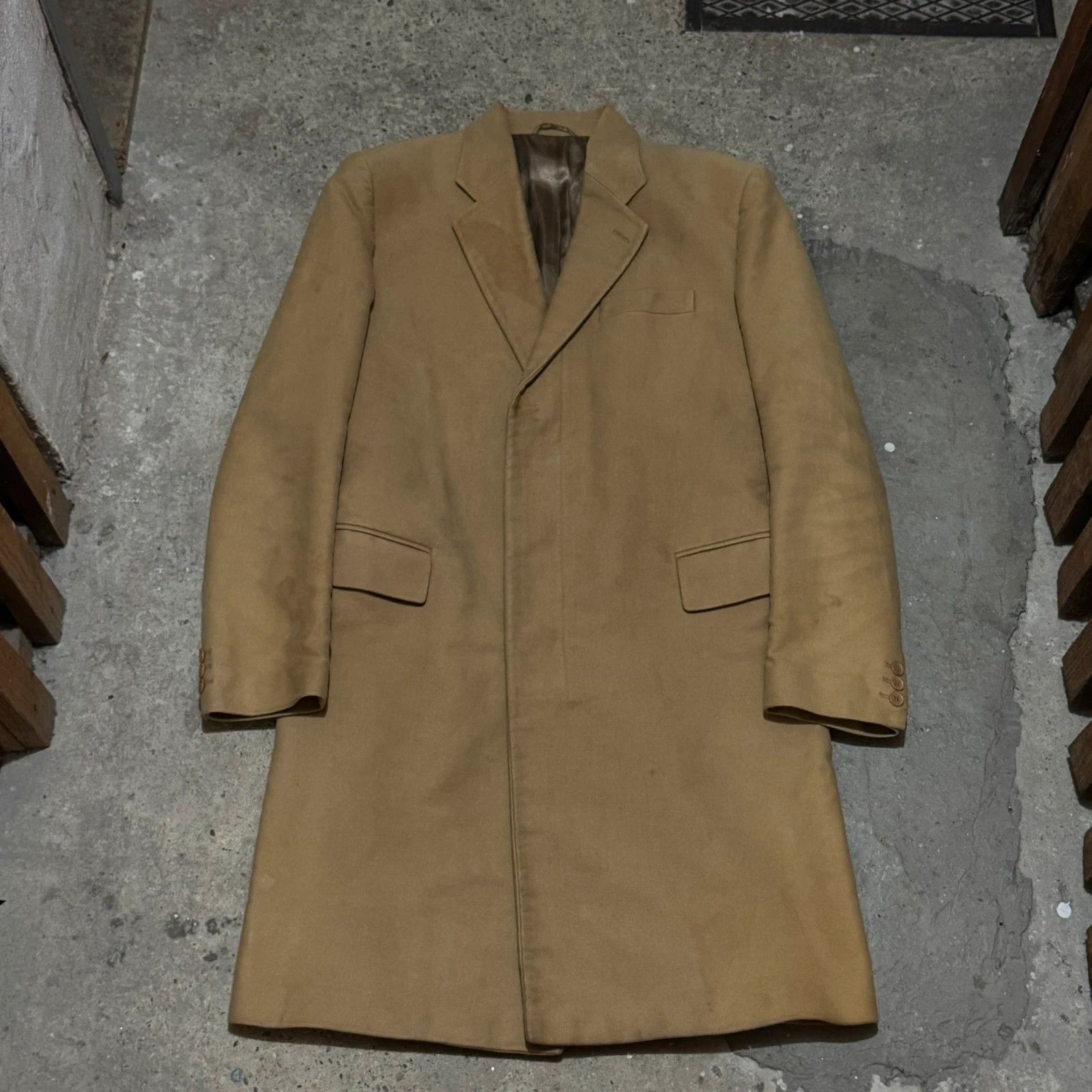 Helmut Lang 90s Helmut Lang heavy moleskin cotton chesterfield coat Size US XL / EU 56 / 4 - 1 Thumbnail