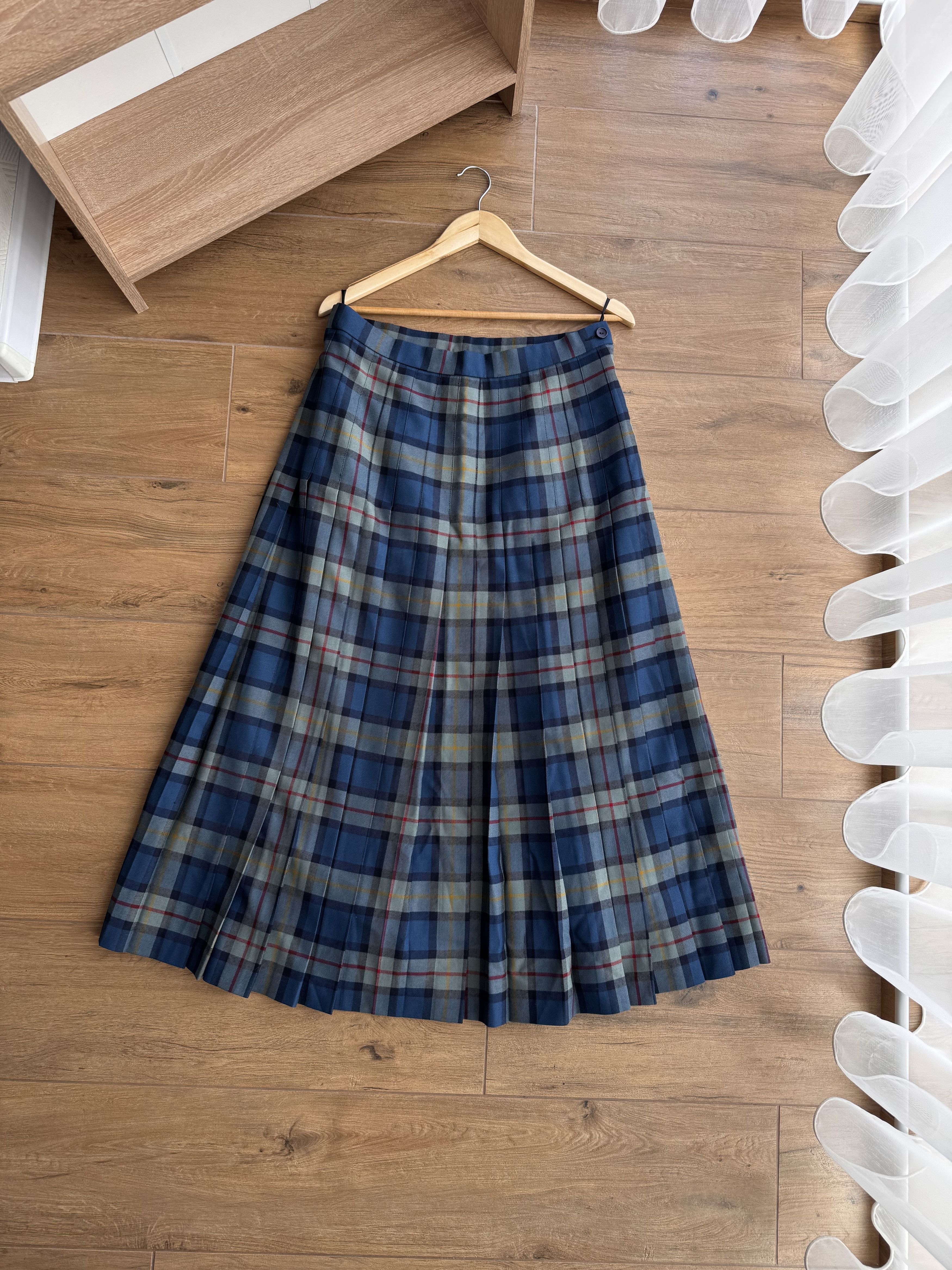 Pringle Of Scotland × Vintage Vintage Johnstons of Elgin Tartan Long Kilt Wool Skirt Size 34" / US 12 / IT 48 - 3 Thumbnail