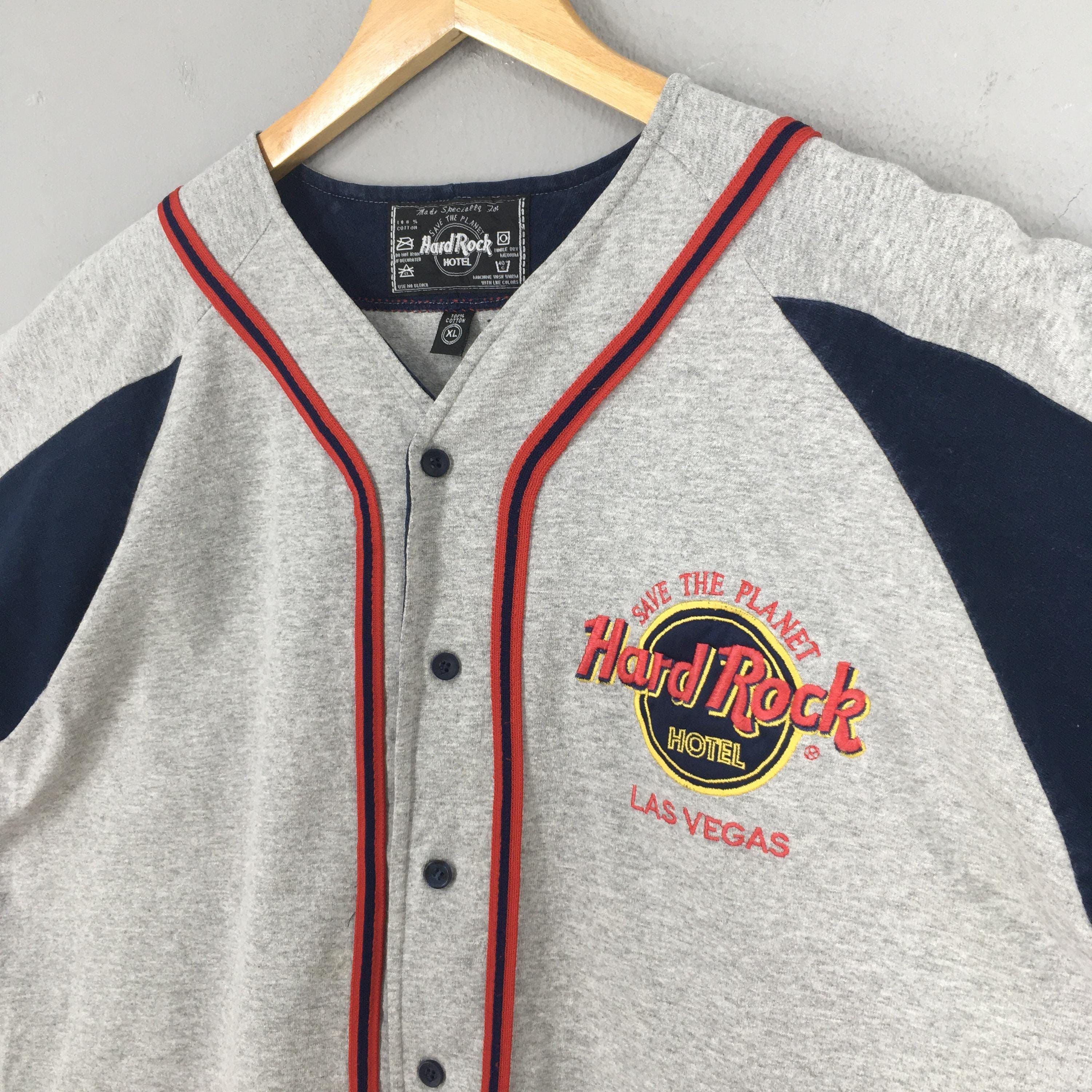 American Apparel × Hard Rock Cafe × Vintage Vintage 90s Hard Rock Hotel Las Vegas Baseball Shirt XLarge Size US XL / EU 56 / 4 - 3 Thumbnail