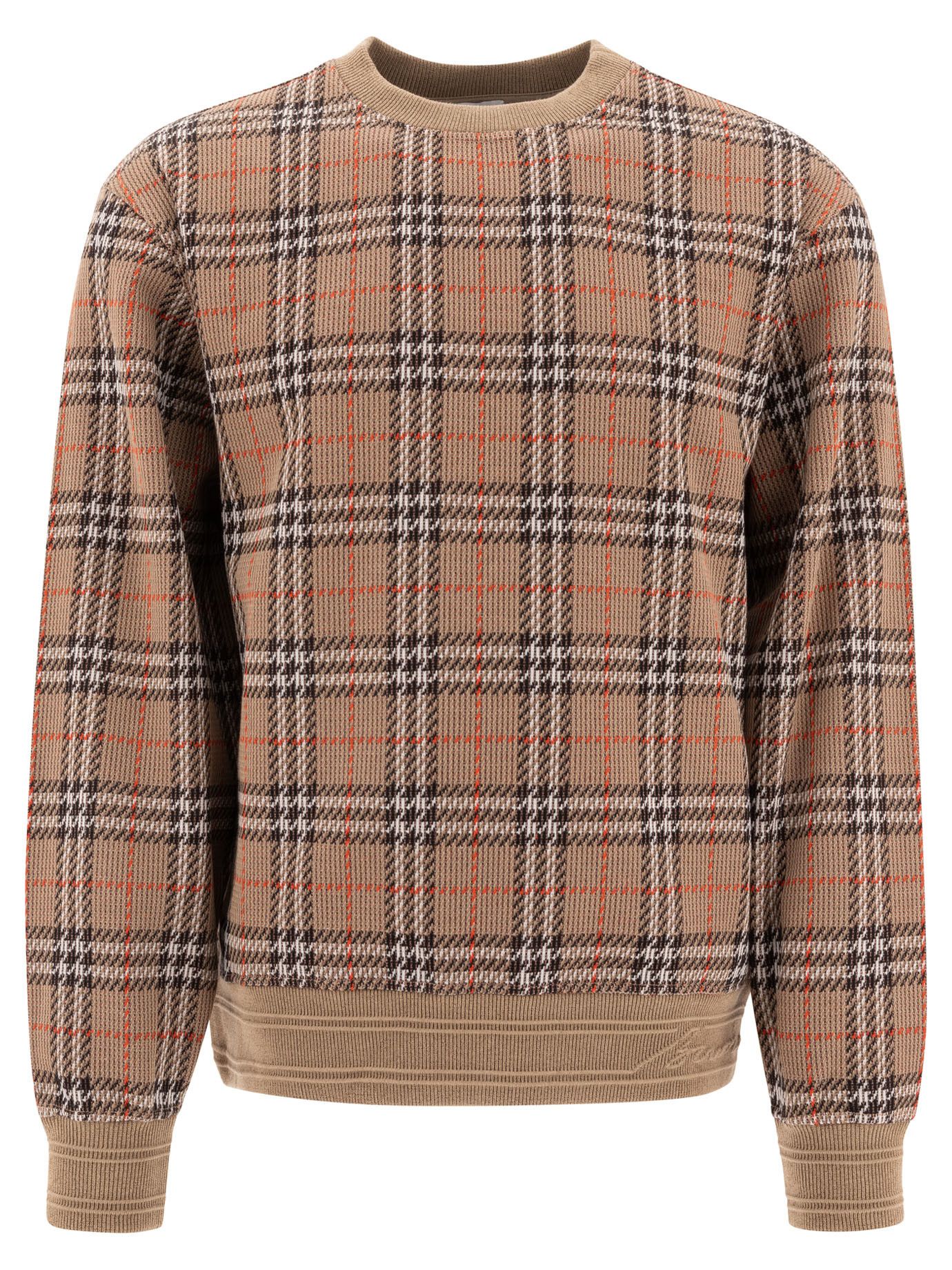 Burberry Cotton Check Crewneck Sweatshirt Size US S / EU 44-46 / 1 - 1 Thumbnail