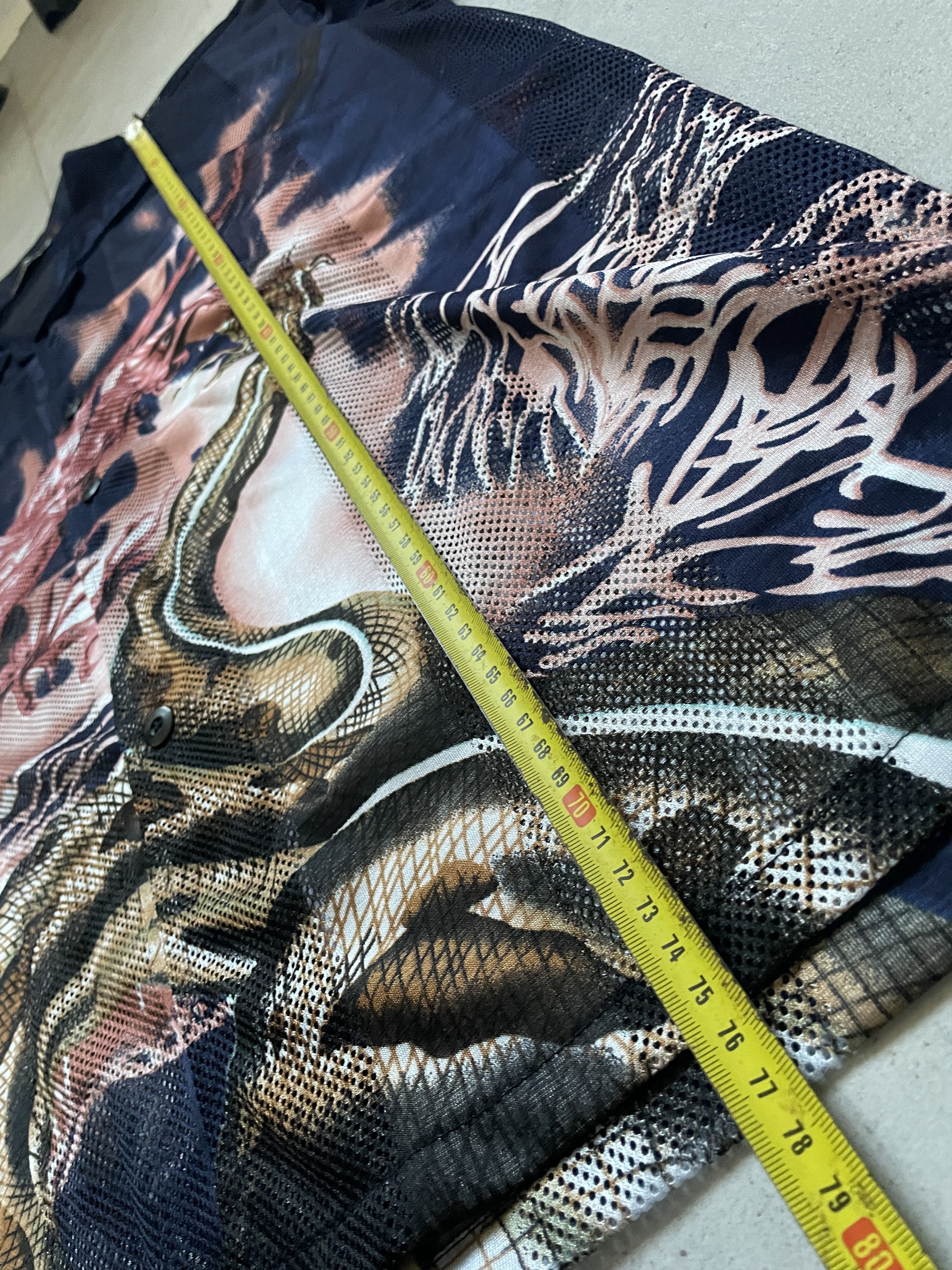 Vintage Y2K EAGLE AND SNAKE VISCOSE COTTON LIGHT NAVY PINK SHIRT Size US XL / EU 56 / 4 - 7 Thumbnail