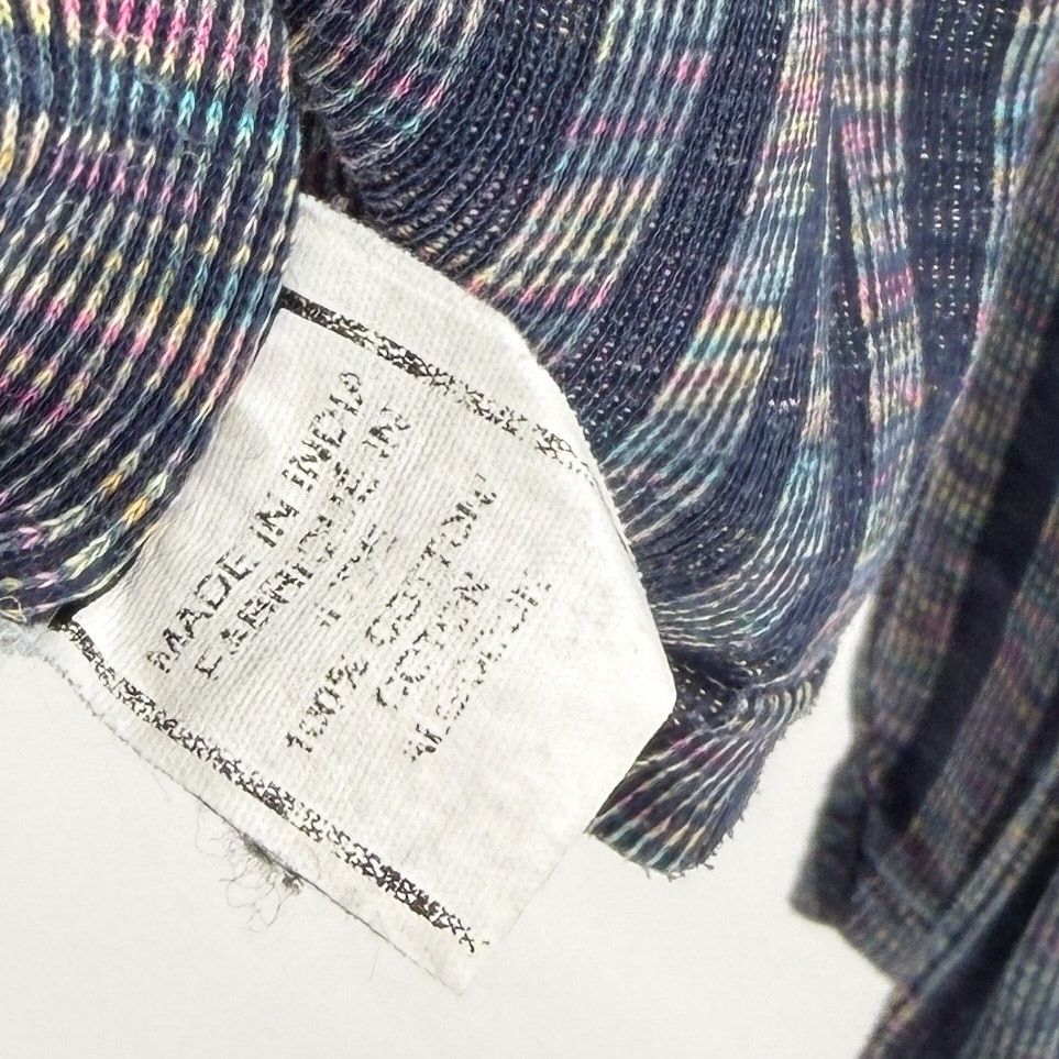 Pepe Jeans Vintage 90s Blue 100% Cotton Rainbow Striped Pocket Shirt Size US L / EU 52-54 / 3 - 8 Thumbnail