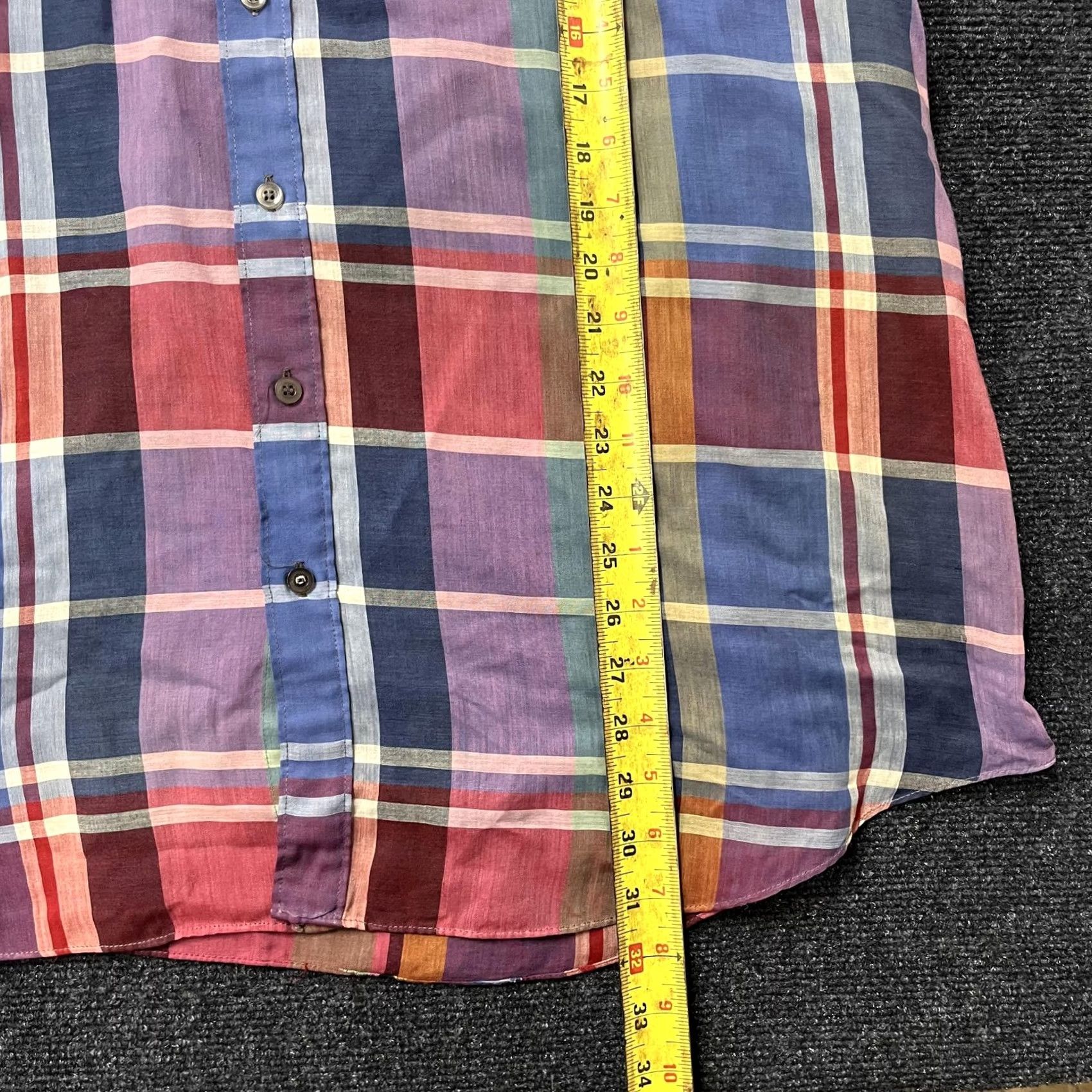 McGregor McGregor Contemporary Shirt Mens XL Multicolor Plaid Short Sleeve Button-Up Size US XL / EU 56 / 4 - 6 Thumbnail