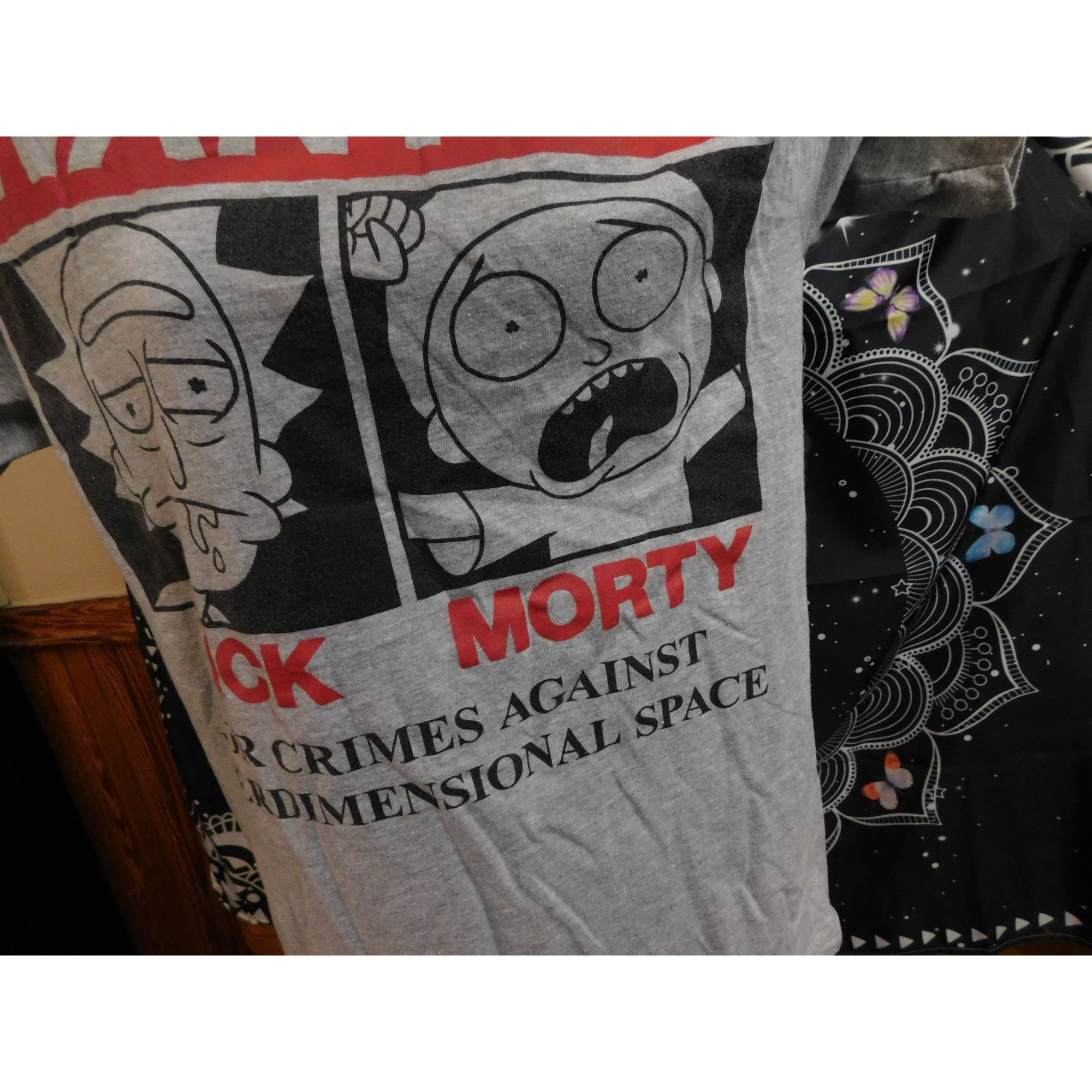 Other Rick And Morty Wanted Tee Grey With Red And Black Print Size US S / EU 44-46 / 1 - 4 Thumbnail