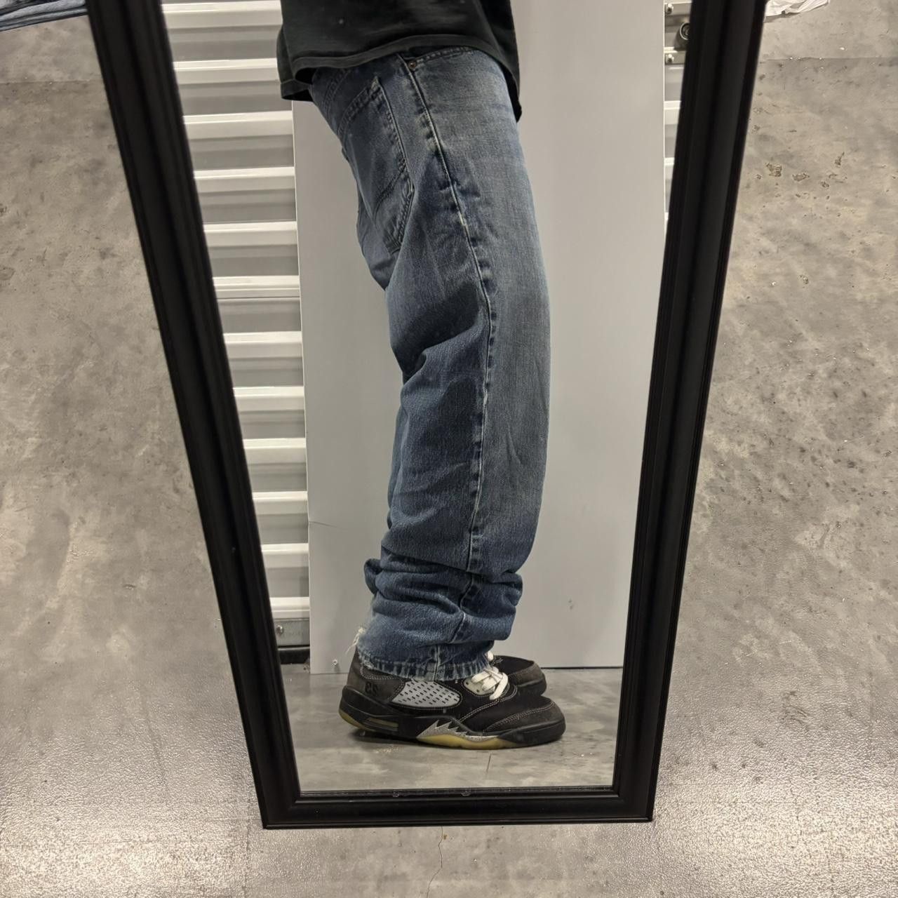 Japanese Brand × Vintage Crazy Vintage Y2K/2000s Grunge Dark Wash Distressed Denim Jeans! Size US 34 / EU 50 - 2 Thumbnail