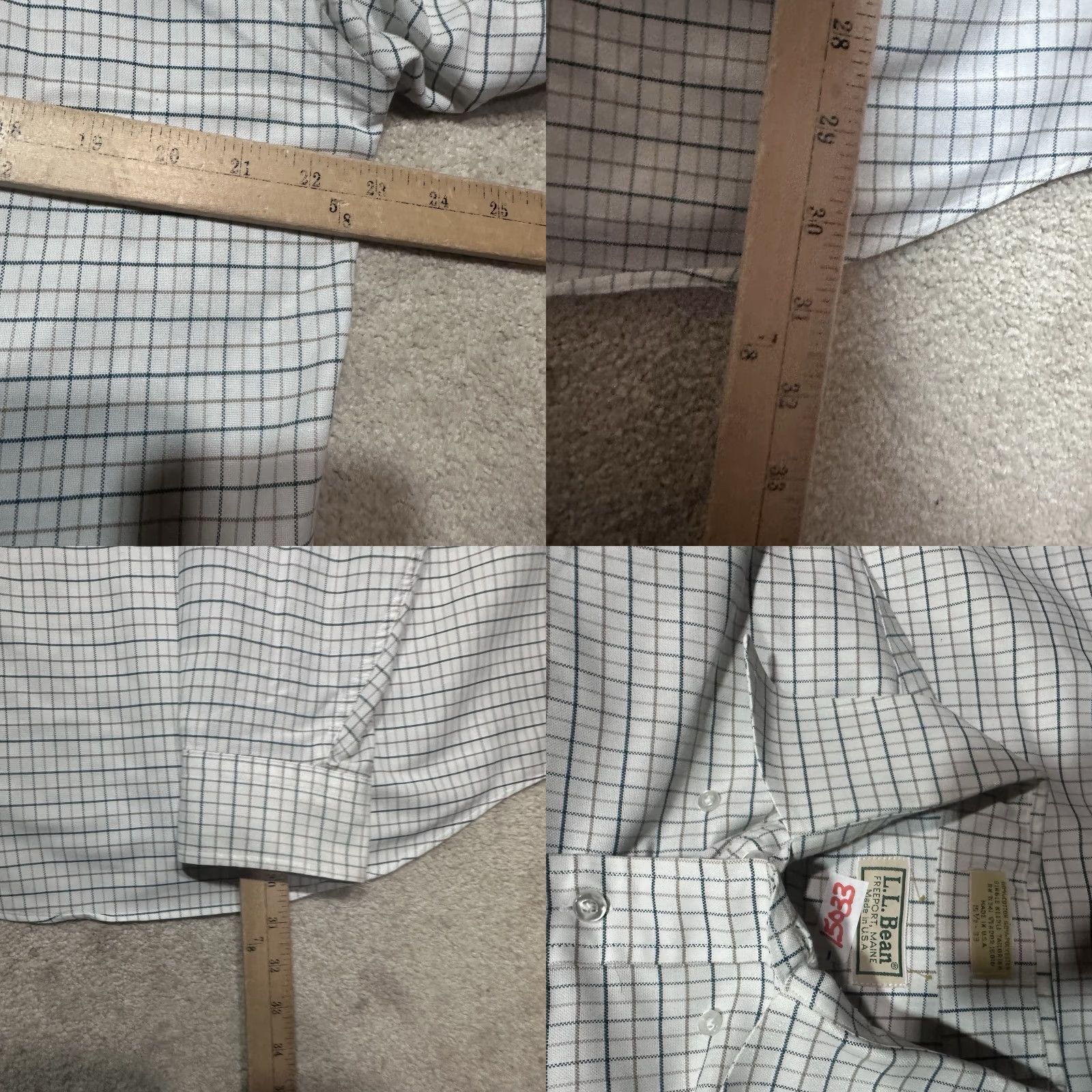 Vintage VINTAGE L.L. Bean Button-Up Shirt Mens Medium 15.5 White Blue Check Shirt Mens Medium White Blue Check Casual Workwear USA 90s Mens Size US M / EU 48-50 / 2 - 8 Thumbnail