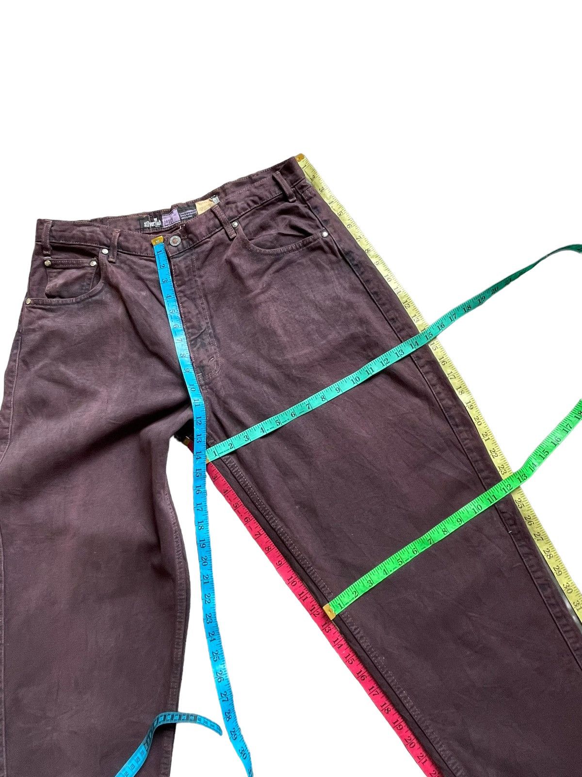 Levi's Vintage Rare 90’s Levis Silvertab Baggy Maroon Colour Size US 36 / EU 52 - 24 Thumbnail
