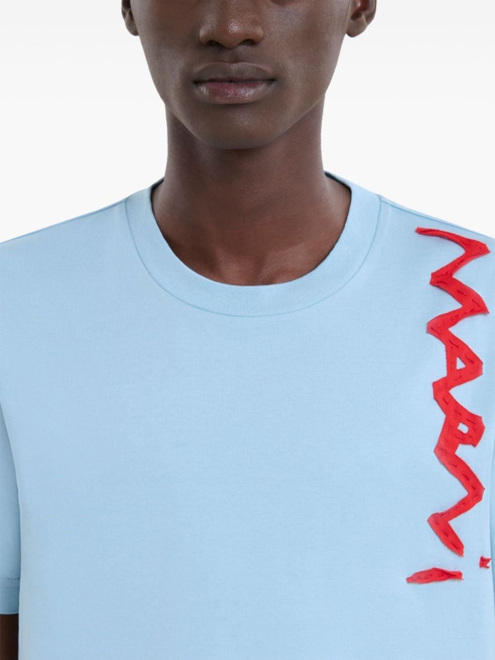 Marni o1w1db11125 Lettering-Deteiling T-Shirt in Light Blue Size US M / EU 48-50 / 2 - 4 Thumbnail