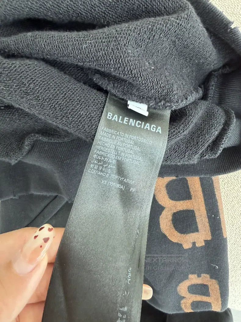 Balenciaga Balenciaga Black Hooded Sweatshirt Size US XS / EU 42 / 0 - 4 Thumbnail