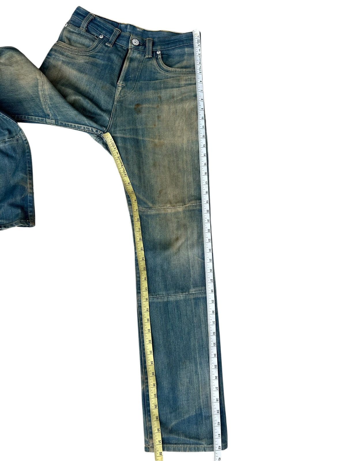 Levi's 2004 Levi’s Red Dirty Mud Stains Denim Patchwork Jeans Thick Size US 29 - 6 Thumbnail