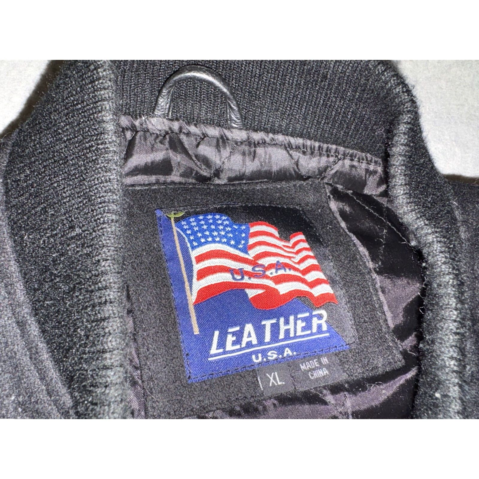 Vintage Shelby Black Wool Leather Jacket XL Men Size US XL / EU 56 / 4 - 5 Thumbnail