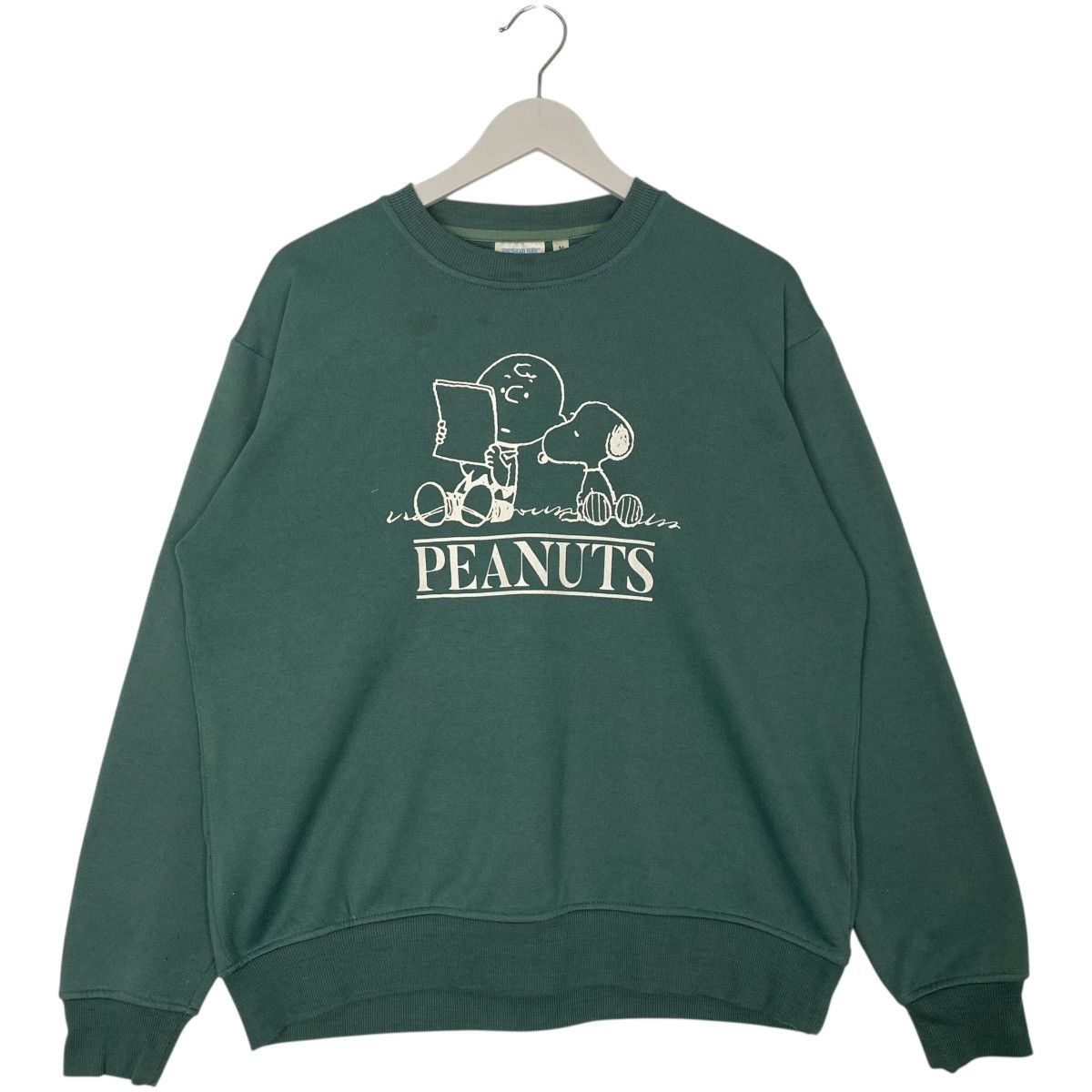 Vintage Vintage Peanuts Printed Crewneck Sweatshirt Green Size M Size M / US 6-8 / IT 42-44 - 1 Thumbnail