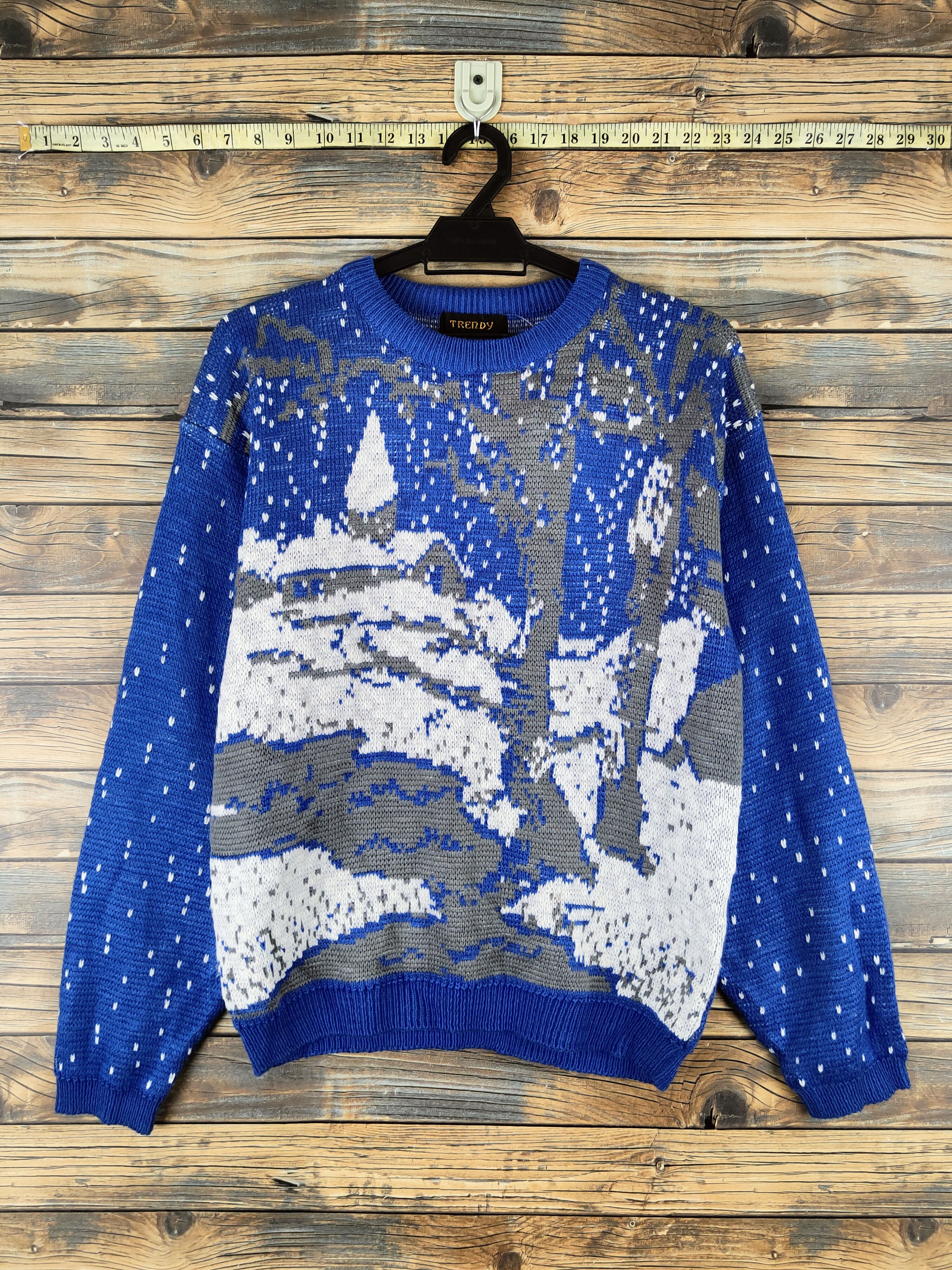 Japanese Brand DL Trendy Blue Knitwear Sweatshirts #46-144 Size US M / EU 48-50 / 2 - 1 Thumbnail