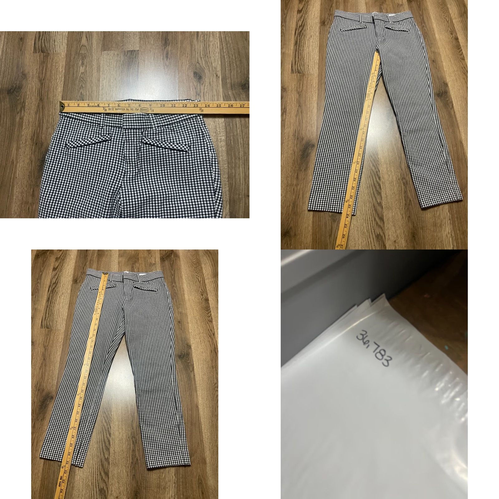 Gap Gap Pants Womens 06 Black White Plaid Skinny Ankle Casual Regular Cotton Stretch Inseam 24 in Fall Spring Summer Womens Size 28" / US 6 / IT 42 - 8 Thumbnail