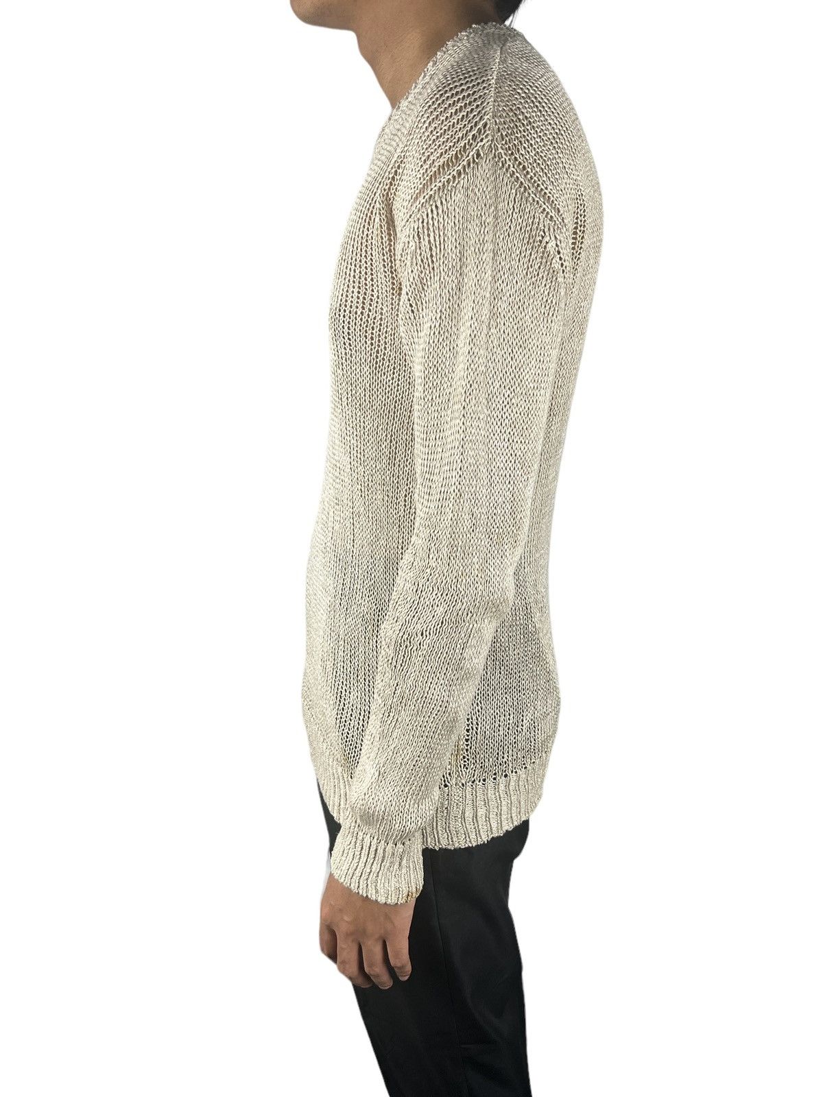 Comme des Garcons 1990 Comme Des Garçons Silk/ Linen Mesh Knit Sweater Size US M / EU 48-50 / 2 - 12 Thumbnail