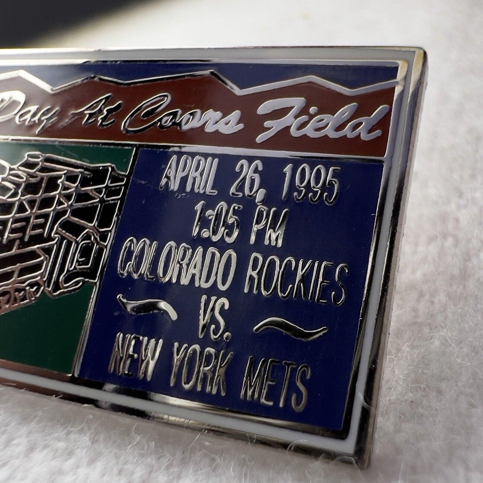 MLB MLB Opening Day at Coors Field Pin Rockies vs Mets Rare Mem Size ONE SIZE - 1 Thumbnail
