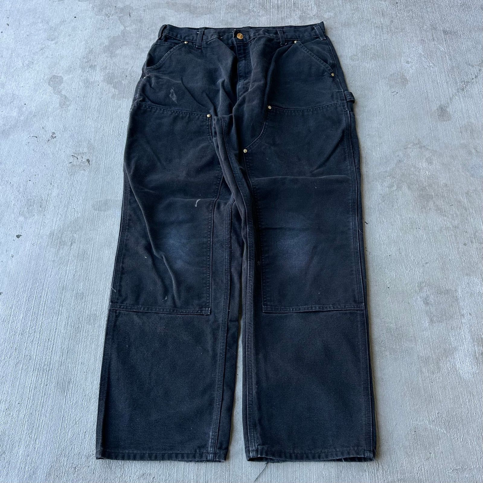 Carhartt × Vintage Carhartt black double knee work wear carpenter pants Size US 36 / EU 52 - 1 Thumbnail