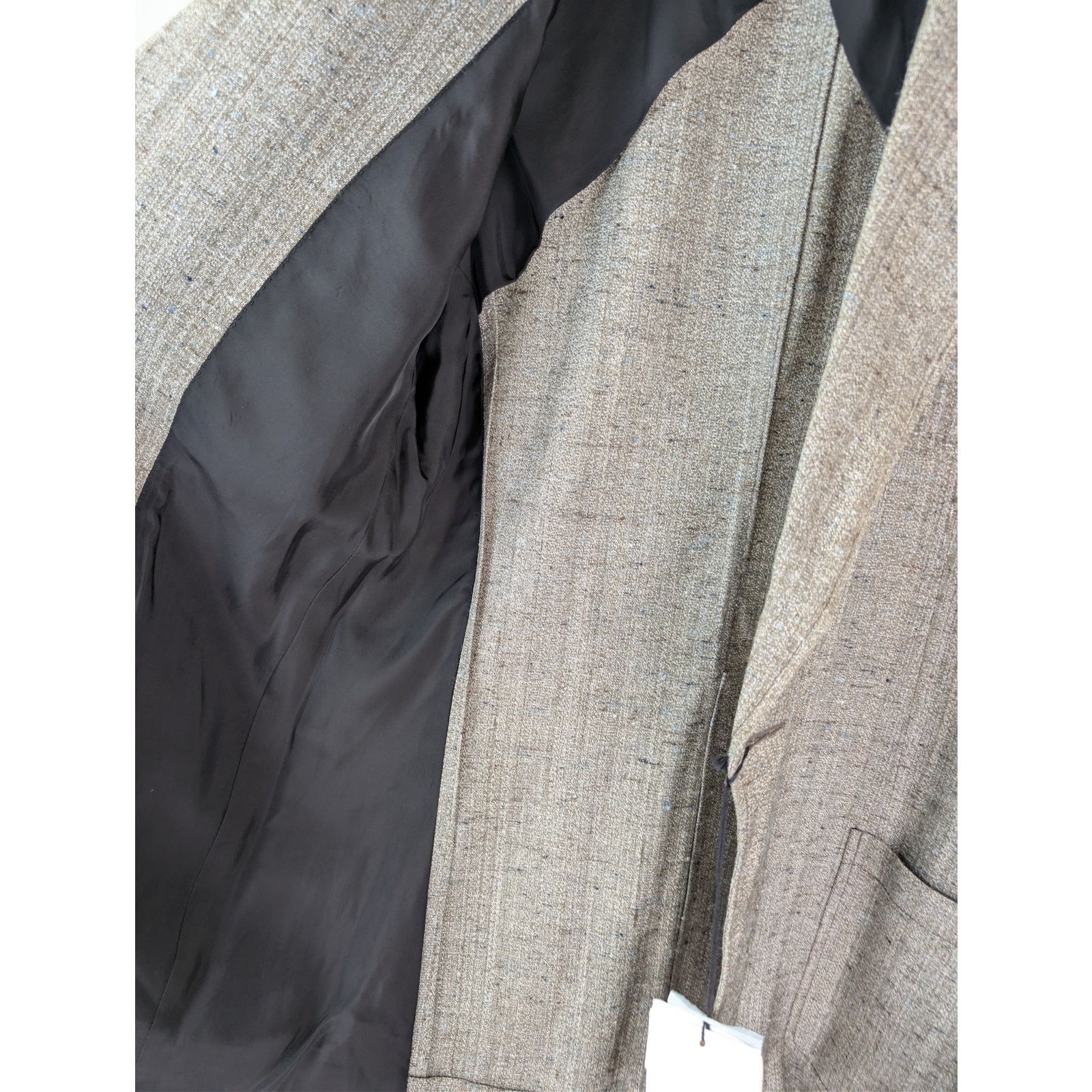 Bottega Veneta o1rshd1 Knotted Melange Viscose-Silk Jacket in Brown / White Size US M / EU 48-50 / 2 - 10 Thumbnail