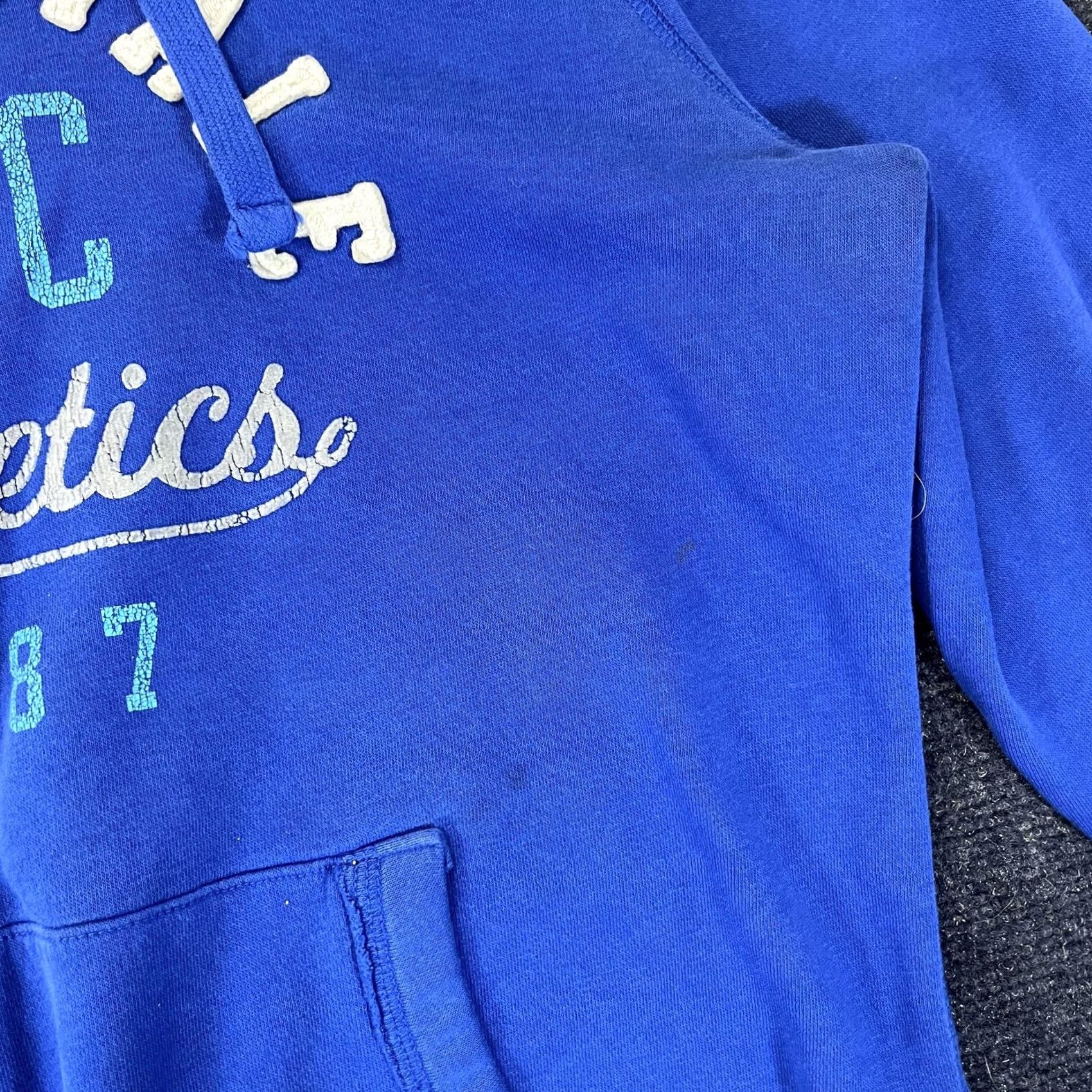 Aeropostale Aeropostale Hoodie Womens XL NYC Athletics 1987 Pullover Kangaroo Blue Royal Graphic Print Embroidered Logo Size XL / US 12-14 / IT 48-50 - 3 Thumbnail