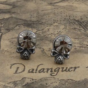 Jewelry Skull New Design Earrings One Pairs Chrome Jewelry Size ONE SIZE - 1 Thumbnail