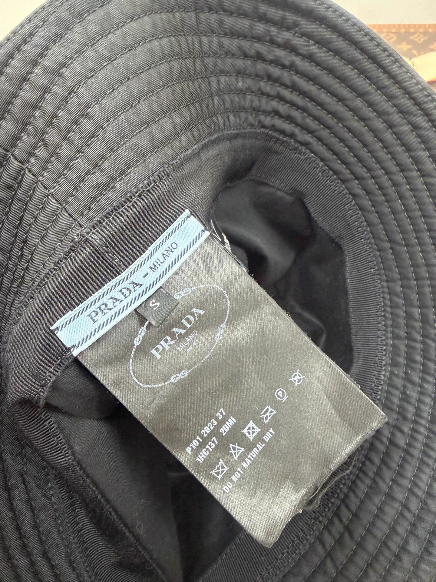 Prada Prada Triangle Logo Bucket Hat 99 New Size S Size ONE SIZE - 4 Thumbnail