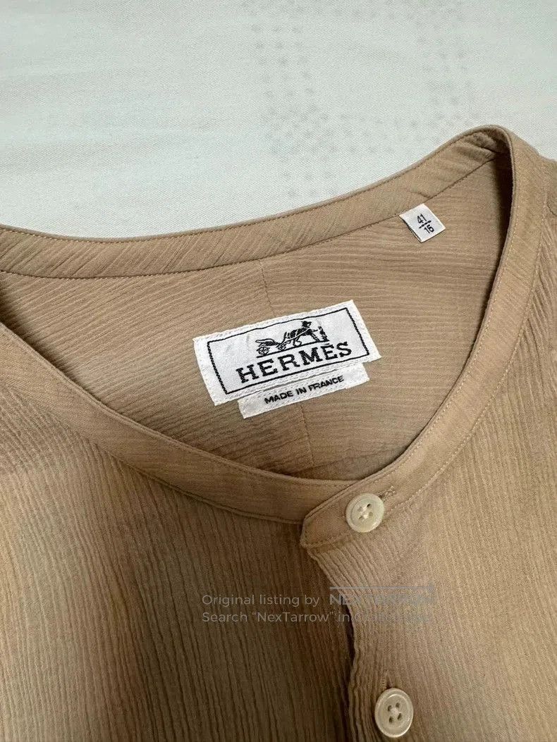 Hermes Beige Casual Button.