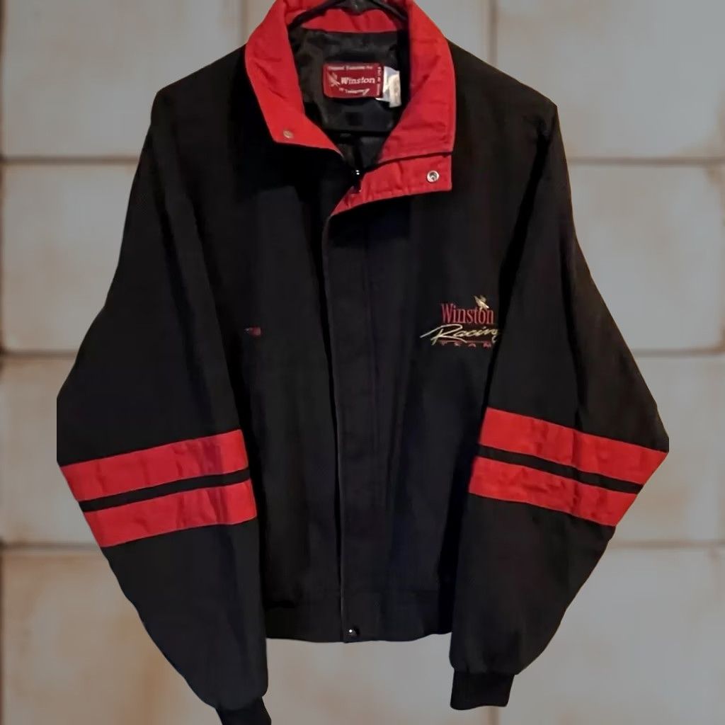 Vintage VINTAGE Winston by Swingster Racing Team Bomber Jacket N/A Men L Black 90s USA Racing Clothes Jacket Size US L / EU 52-54 / 3 - 1 Thumbnail