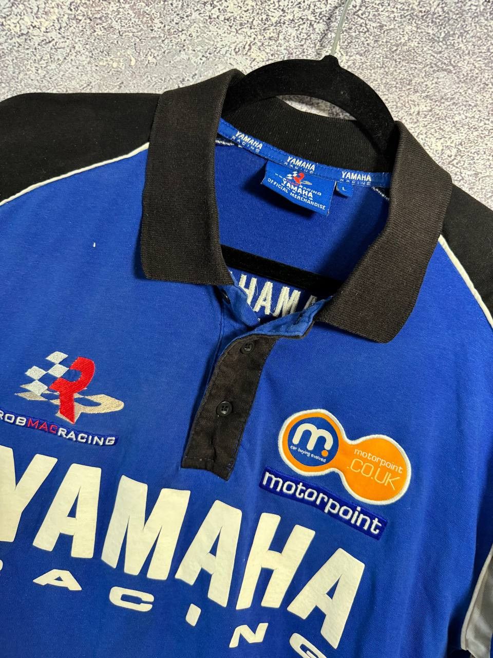Vintage × Yamaha Vintage Yamaha Rob Mac Racing Superbike Moto Polo Shirt Size US L / EU 52-54 / 3 - 11 Thumbnail