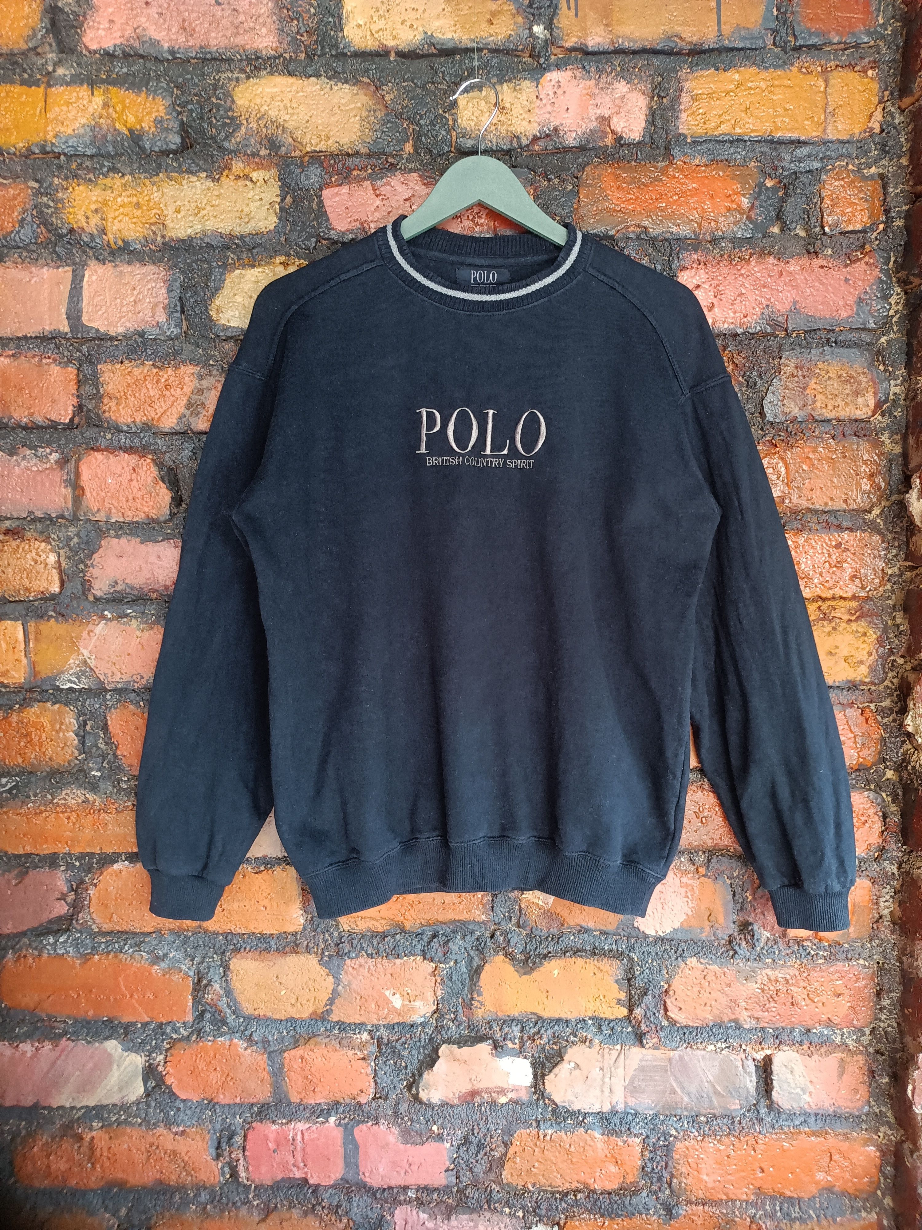 image of Polo Ralph Lauren x U S Polo Assn Vintage Polo British Country Spirit in Navy Blue (Size Medium)