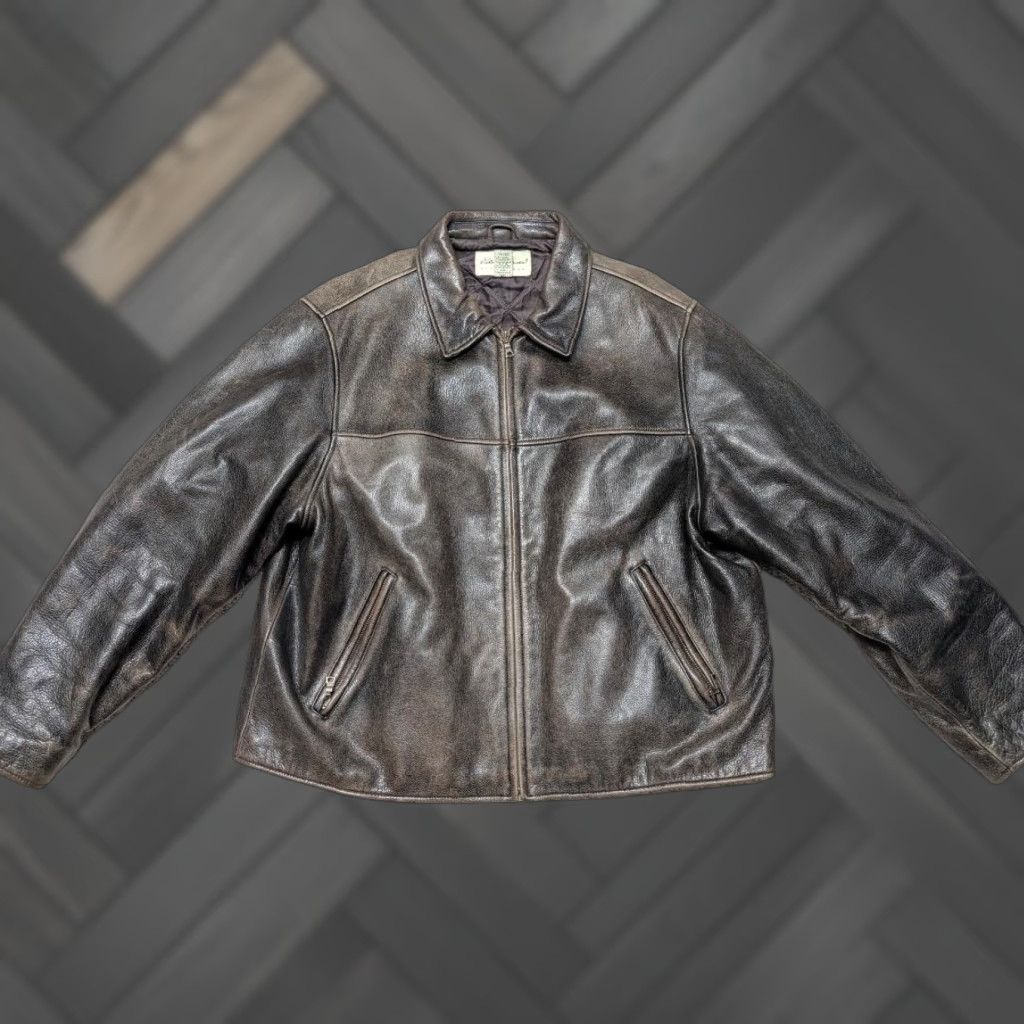 Eddie Bauer VINTAGE Eddie Bauer Leather BOMBER Jacket XL Brown, Loose Patina, Cowhide Leather, Mens, Zip, 46-48 Chest, 28" Length, 26" Pit, 22" Shoulder, 26" Arm Size US XL / EU 56 / 4 - 1 Thumbnail