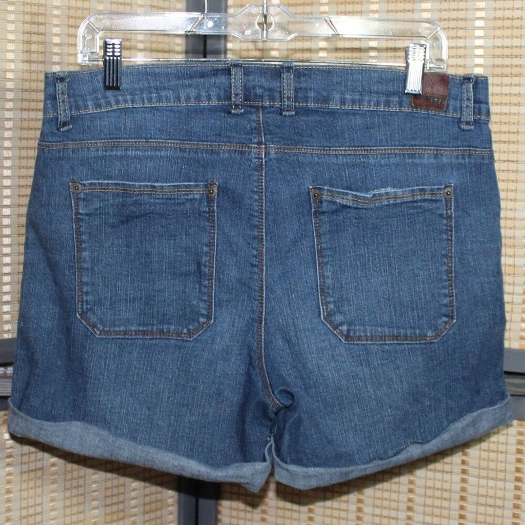 Express Express Roll Hem Cut off Distressed Denim Shorts Size 32" / US 10 / IT 46 - 4 Thumbnail