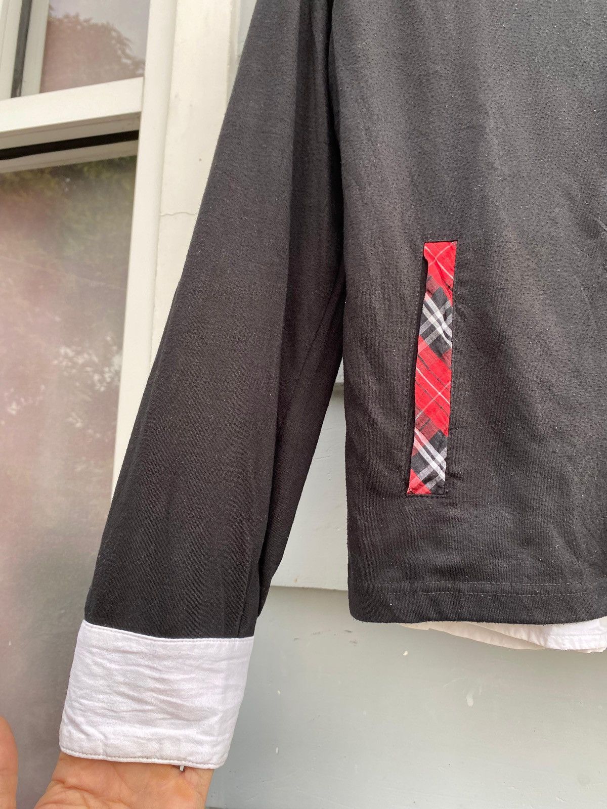 If Six Was Nine Sorridere Layered Hoodie Shirt Built-in Button-Up & Plaid Size US L / EU 52-54 / 3 - 7 Thumbnail