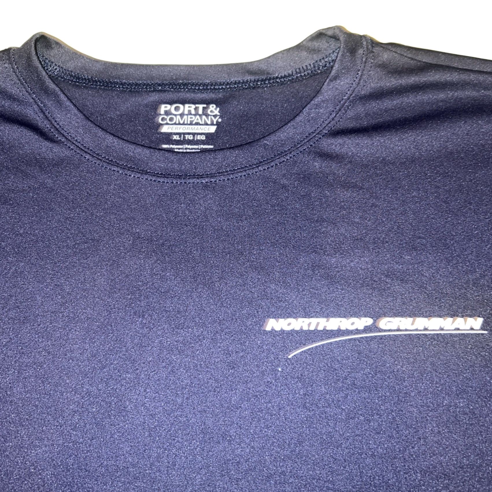 Port & Company Northrop Grumman Logo Athletic Shirt Port & Company Unisex Adults XL Black Space Logo Short Sleeve Crew Neck T-Shirt Size US XL / EU 56 / 4 - 2 Thumbnail
