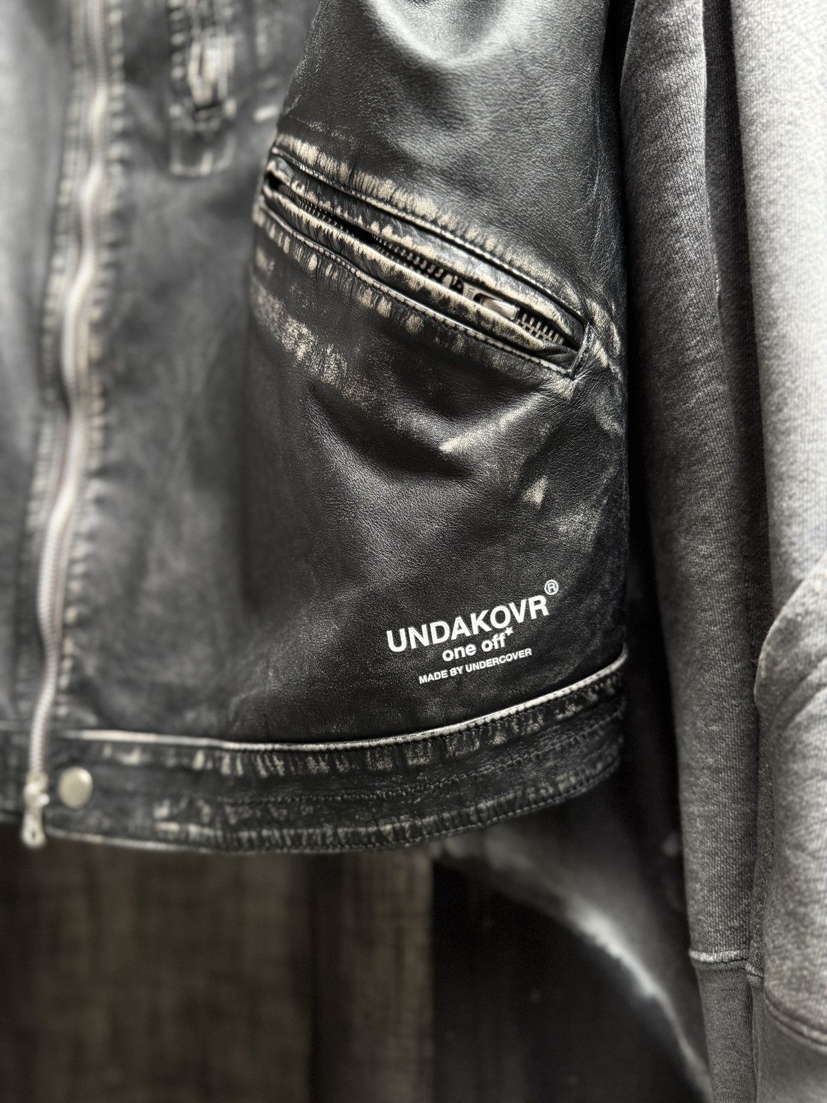 Undercover Undercover 1-of-1 Hybrid Leather Jacket Size US L / EU 52-54 / 3 - 3 Thumbnail