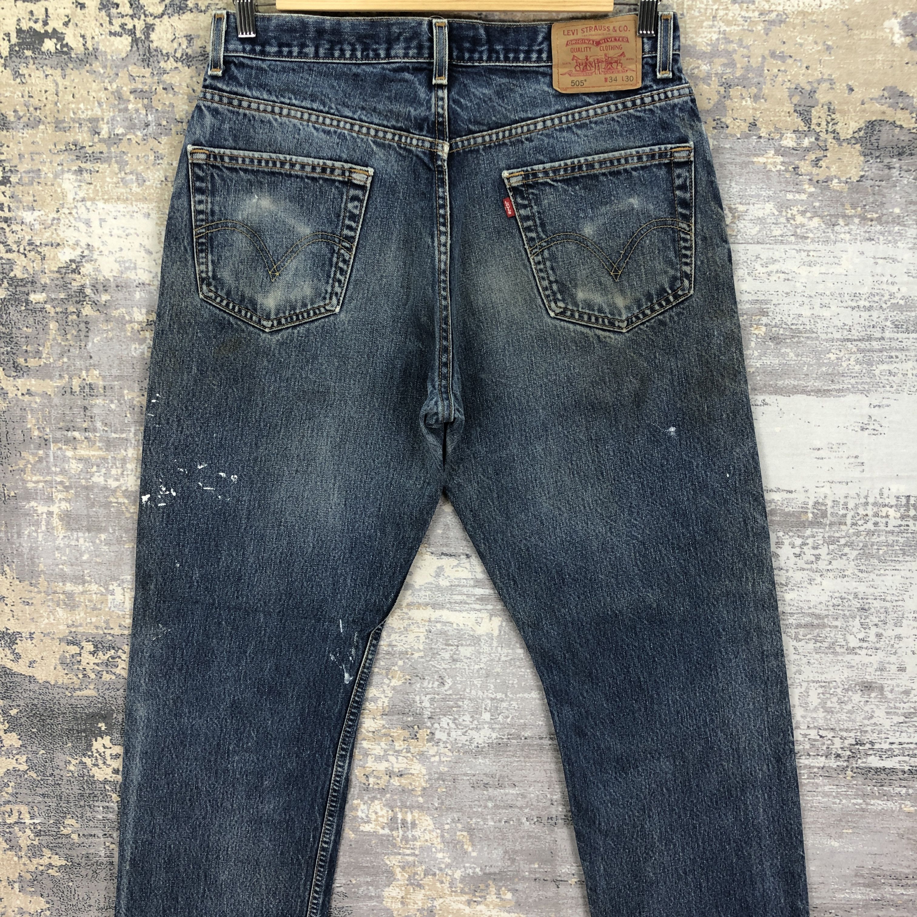 Levi's Vintage Levis 505 Dirty Jeans Levi's Faded Stonewash Denim Size US 32 / EU 48 - 4 Thumbnail