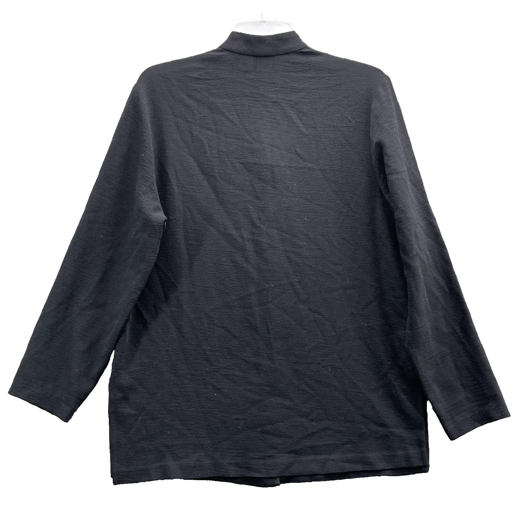 Eileen Fisher VTG Eileen Fisher Button Down Tunic Women M Button Down Blouse Office 90s Classic Black Womens Size M / US 6-8 / IT 42-44 - 2 Thumbnail