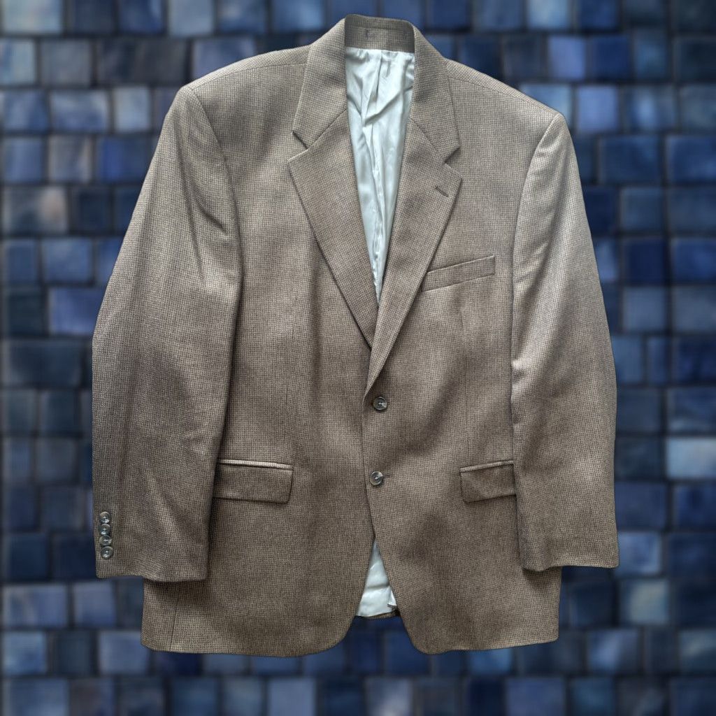 Ralph Lauren Vintage Lauren Ralph Lauren Blazer Mens 44R Brown 100% Lambswool Donegal Sport Coat Size 44R - 1 Thumbnail