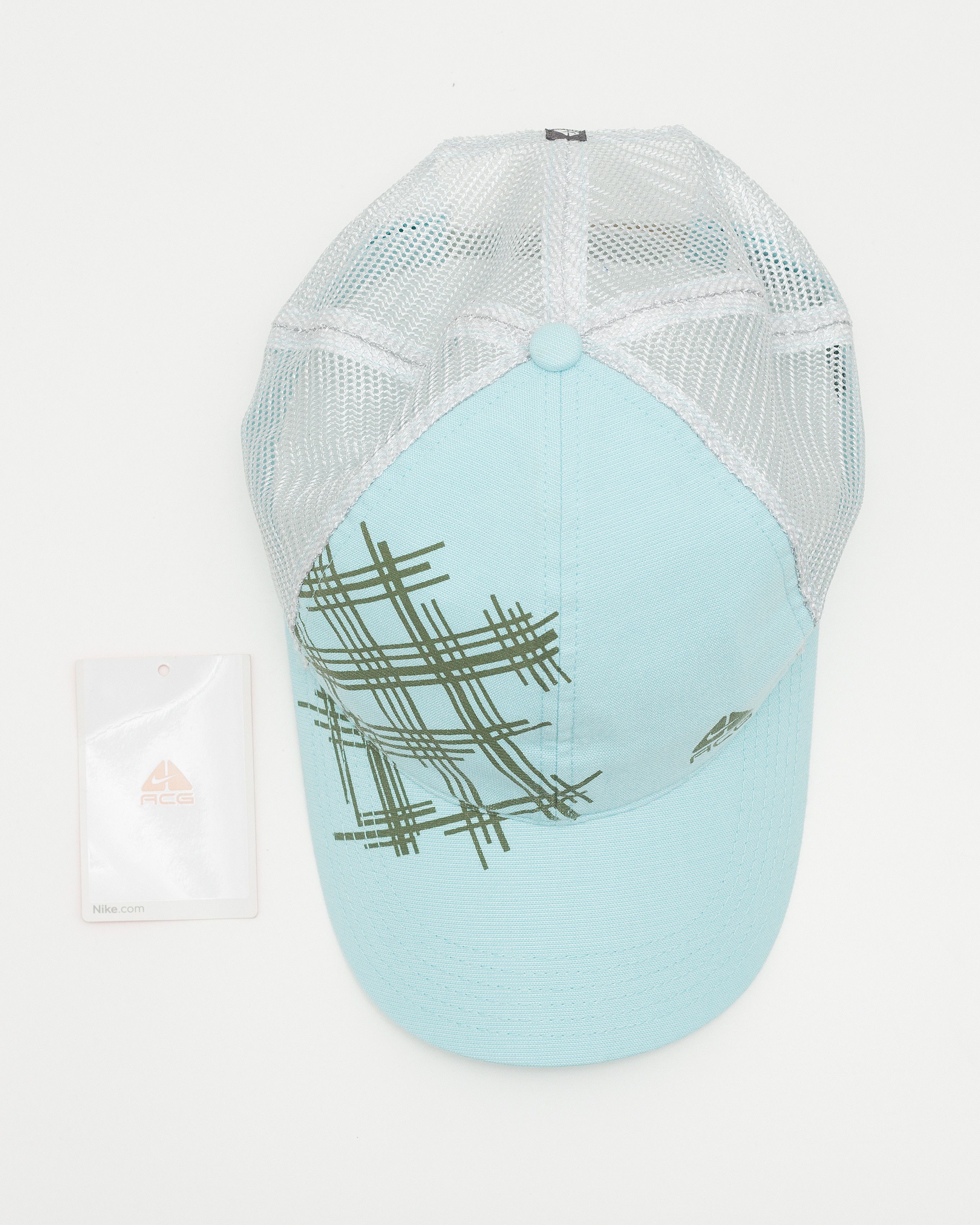 Nike ACG Rare Vintage 2006 Trucker Cap Aqua/Olive One Size Y2K Size ONE SIZE - 4 Thumbnail