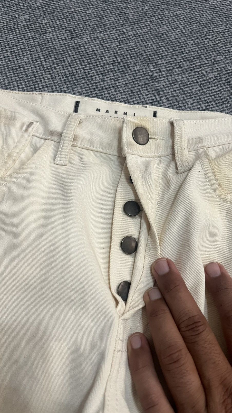 Marni Vintage Marni Denim Two Tone Colour stain jean 29 x 17 Size US 29 - 9 Thumbnail