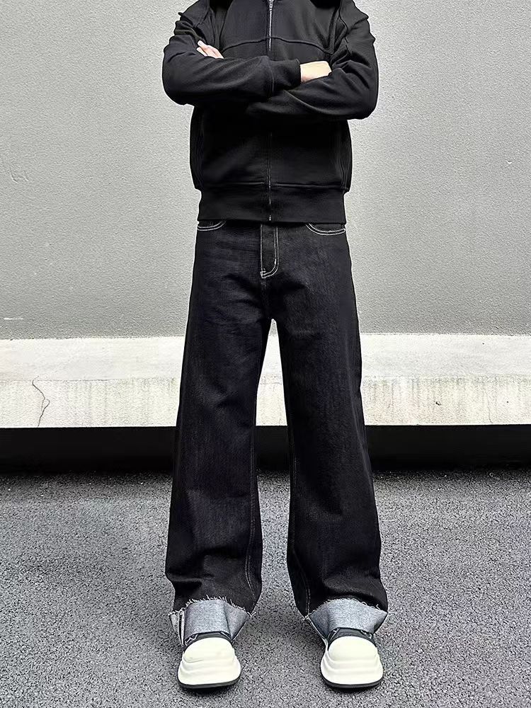 Japanese Brand × Jean Vintage Street Loose Casual Black Jeans Size US 28 / EU 44 - 1 Thumbnail