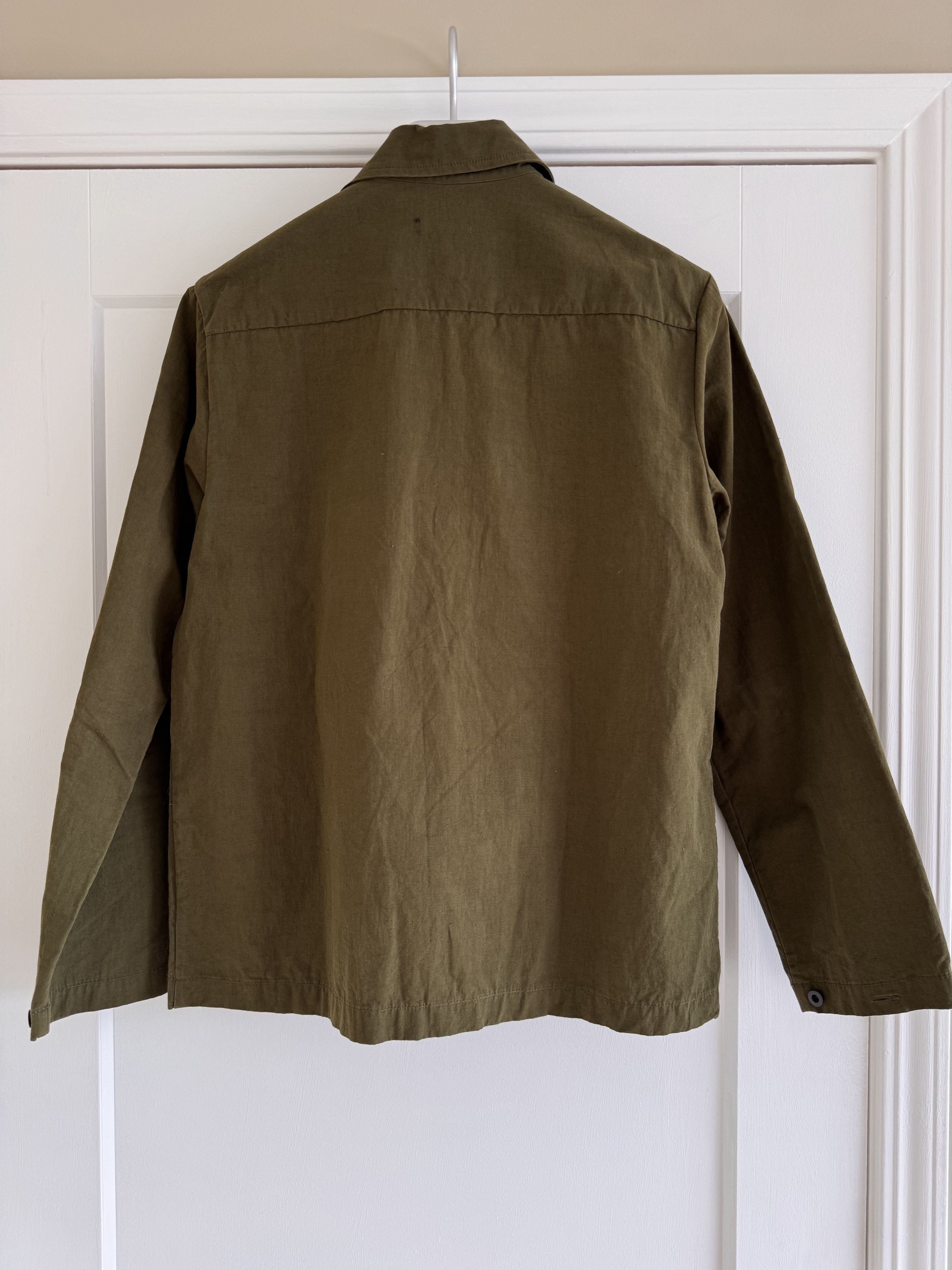 Evan Kinori Evan Kinori Field Shirt Cotton/Hemp Typewriter Cloth Olive Size US S / EU 44-46 / 1 - 7 Thumbnail