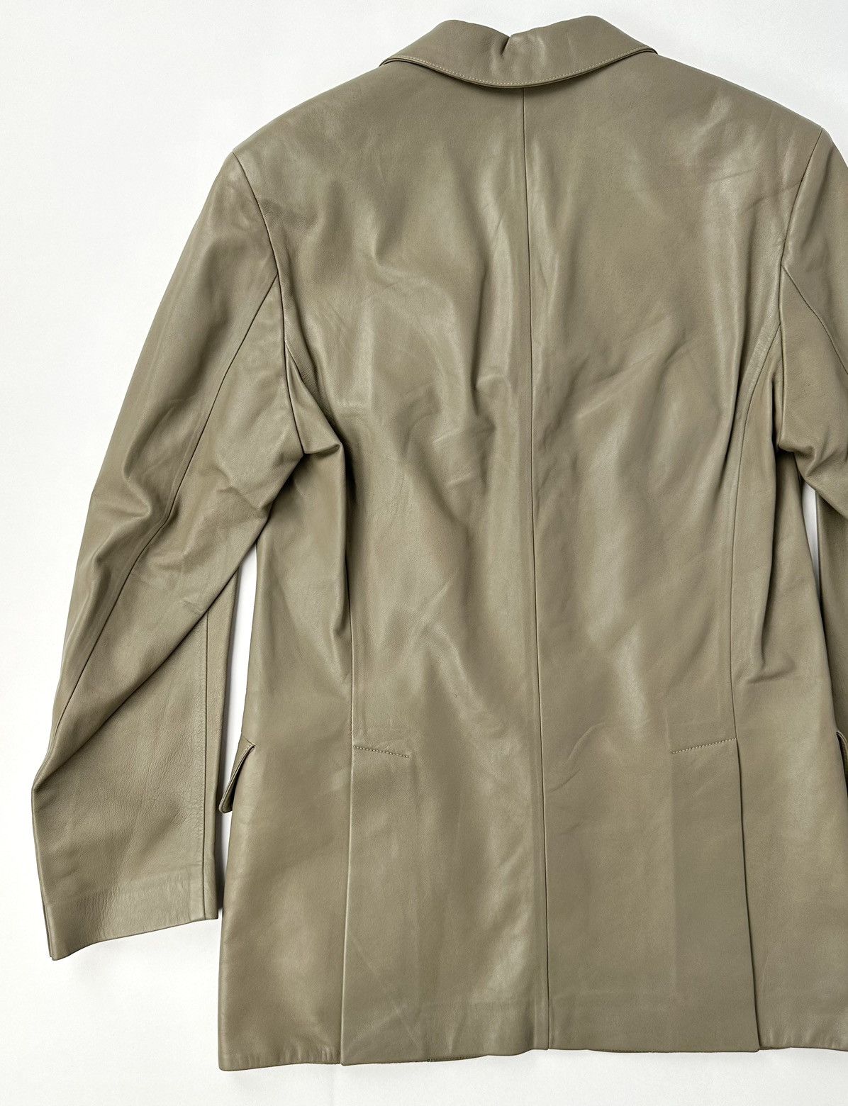 Hermes Hermes Lambskin Leather Classic Pockets Blazer Size 46S - 10 Thumbnail
