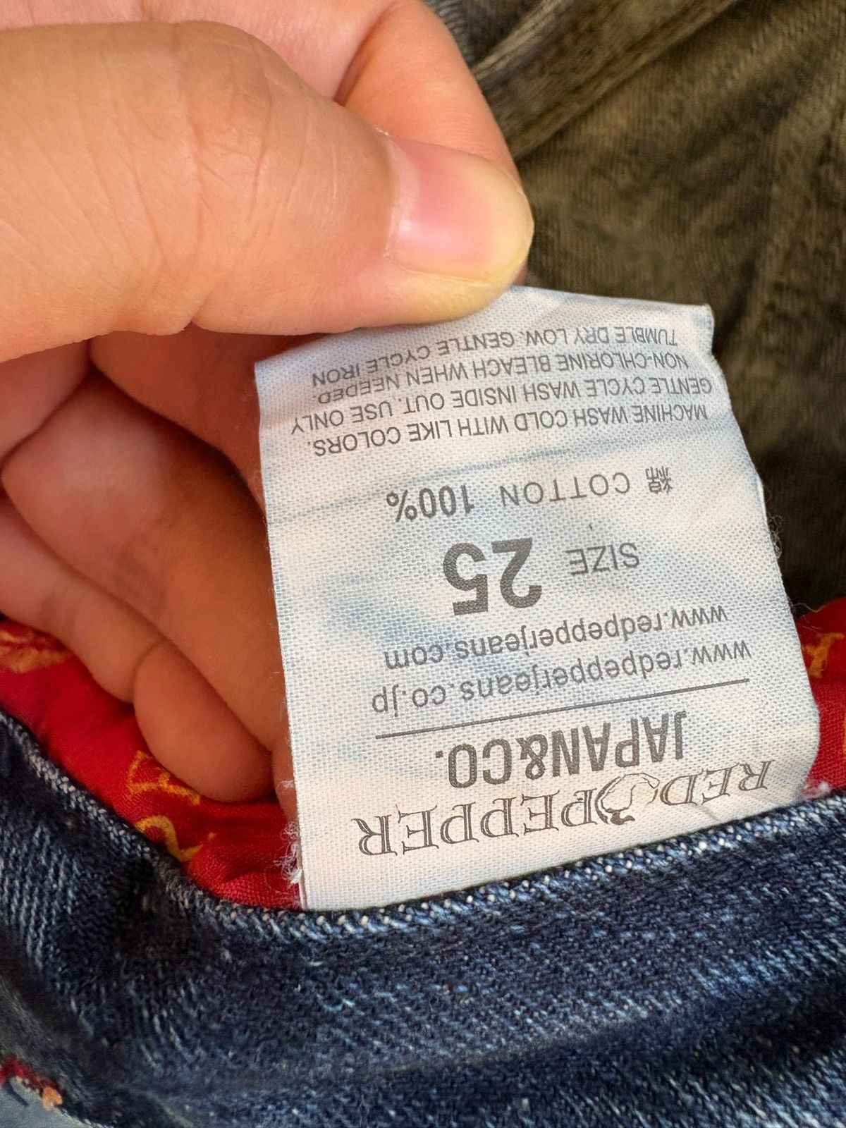 Japanese Brand Vintage Red Pepper Double Wings Embellished Flare Jeans Size US 28 / EU 44 - 12 Thumbnail