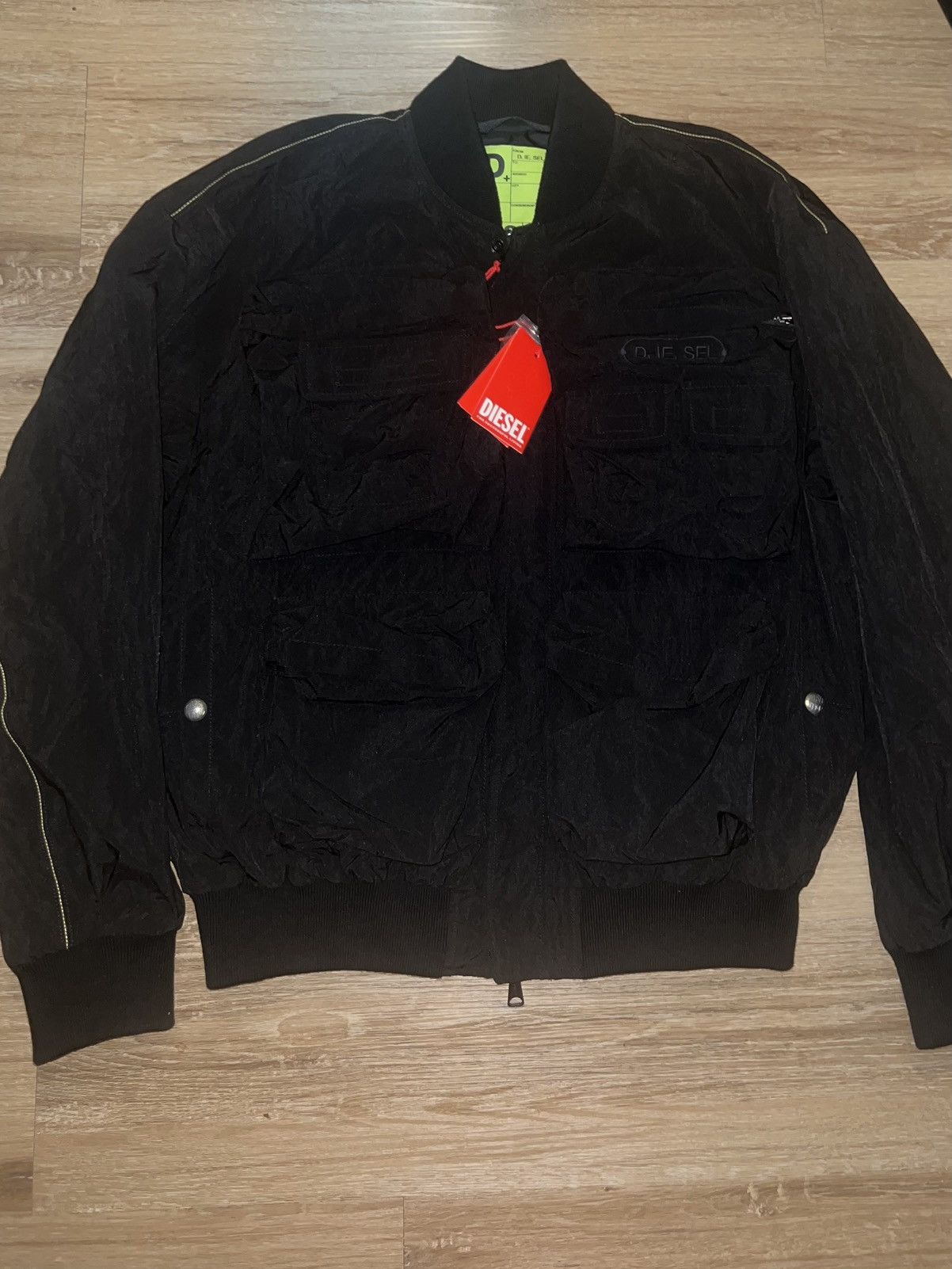 Diesel J-stain-short bomber jacket | Grailed