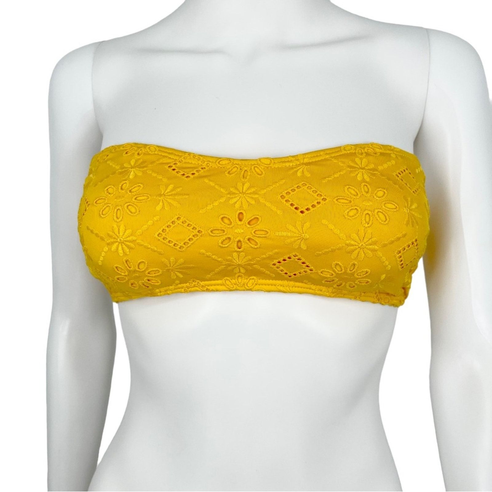 Kate Spade Kate Spade Yellow Lace Saffron Eyelet Bikini Top Size XS Size ONE SIZE - 2 Thumbnail