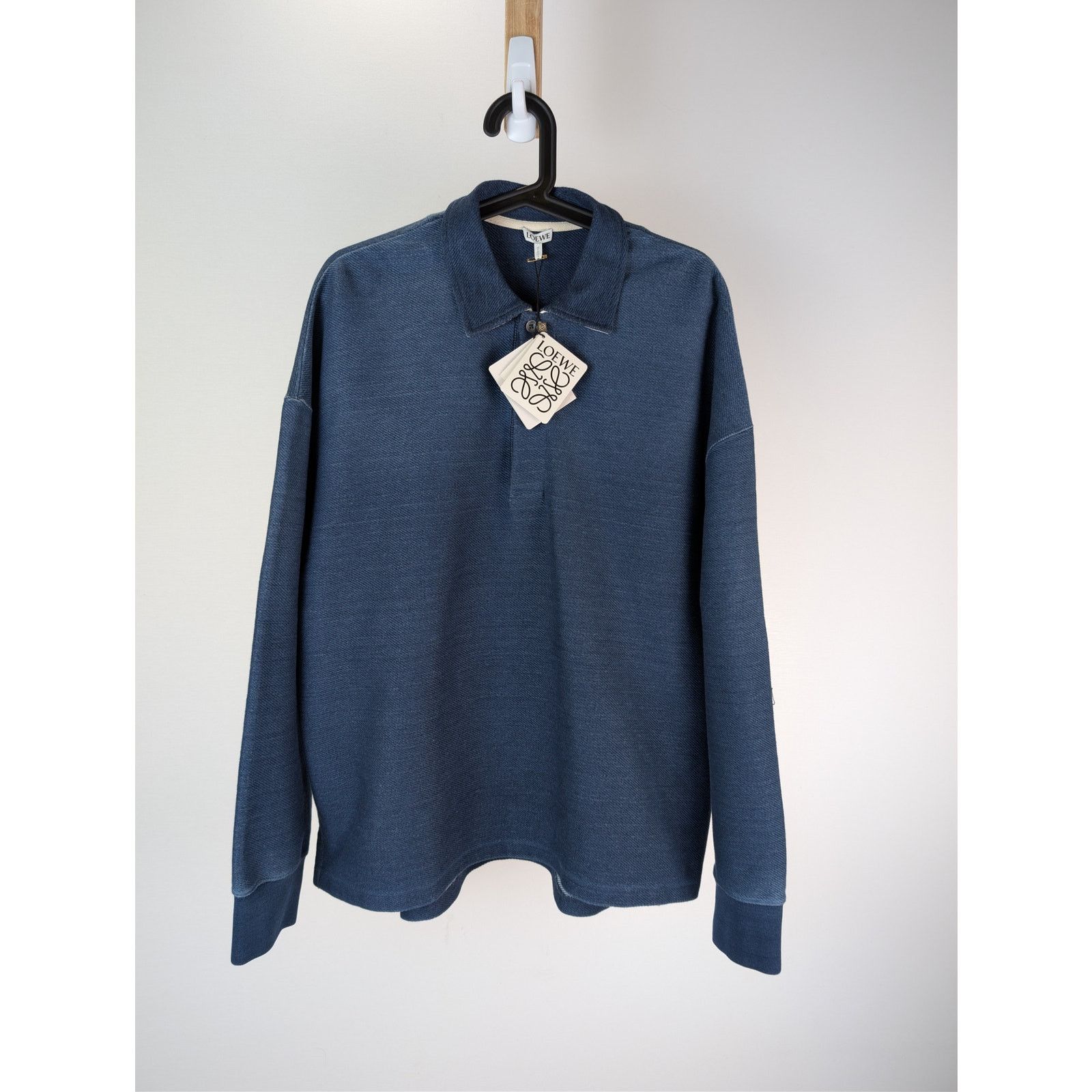 Loewe o1rshd1 Polo Sweatshirt in Azul Size US M / EU 48-50 / 2 - 1 Thumbnail