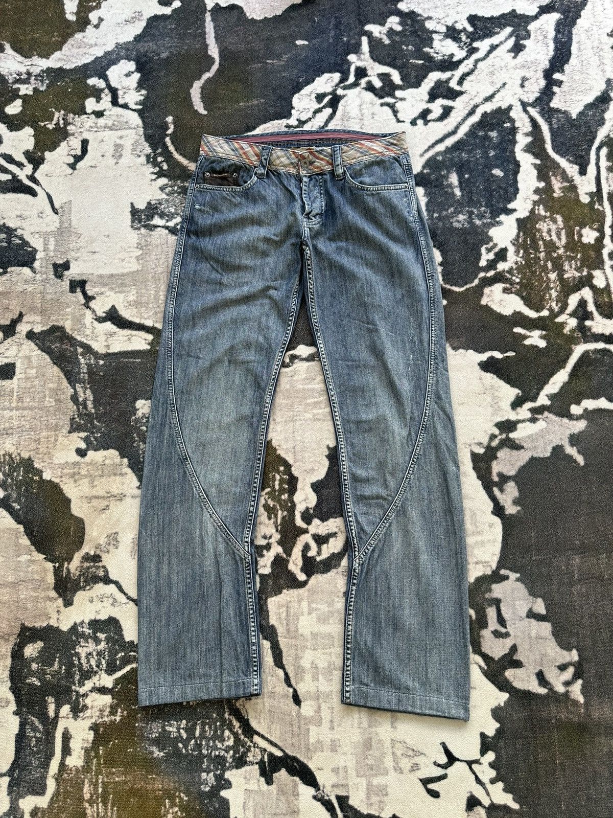 Dolce & Gabbana SS2007 D&G cummerband denim buckle back Size US 32 / EU 48 - 1 Thumbnail