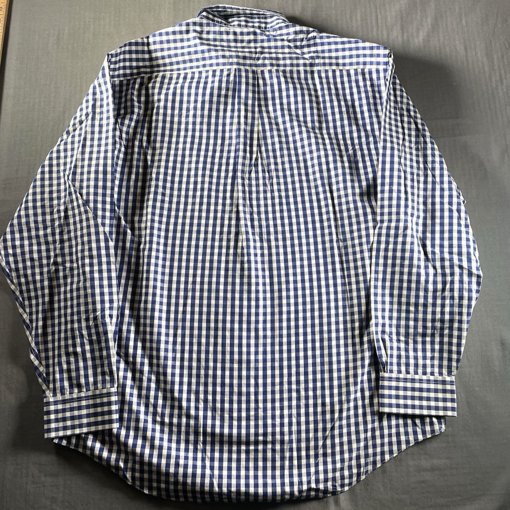 Brooks Brothers Brooks Brothers Shirt Mens Large Blue White Gingham Plaid Supima Cotton Dress Shirt Size 42R - 4 Thumbnail