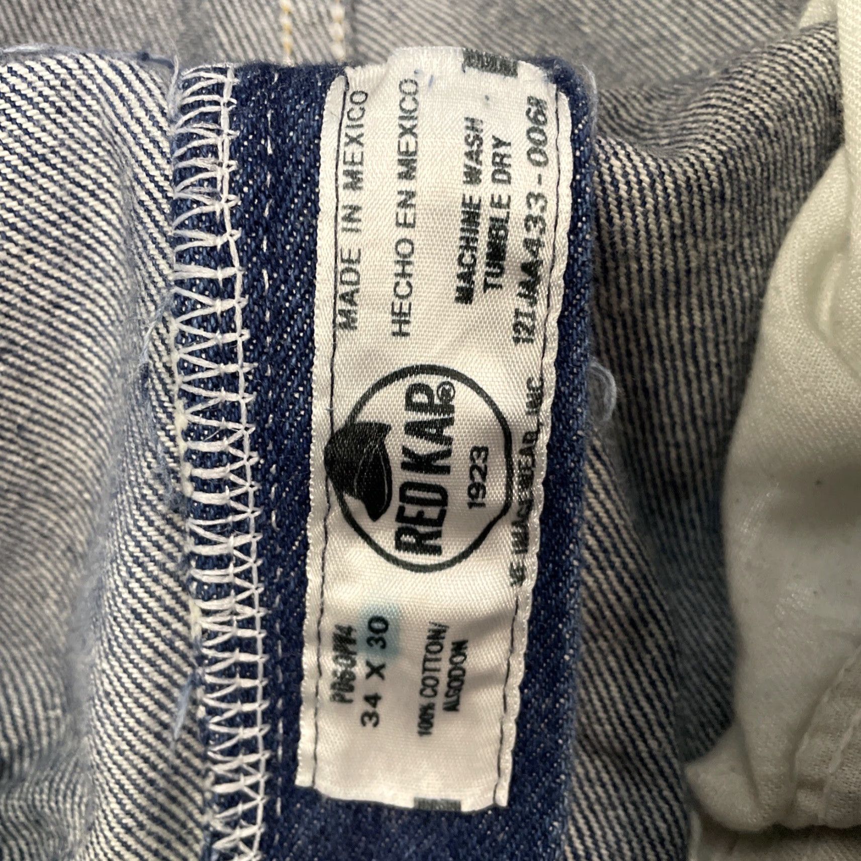 Red Kap Red Kap Jeans Men's 34x30 Blue Denim Mid Rise Straight Workwear Classic Size US 34 / EU 50 - 2 Thumbnail